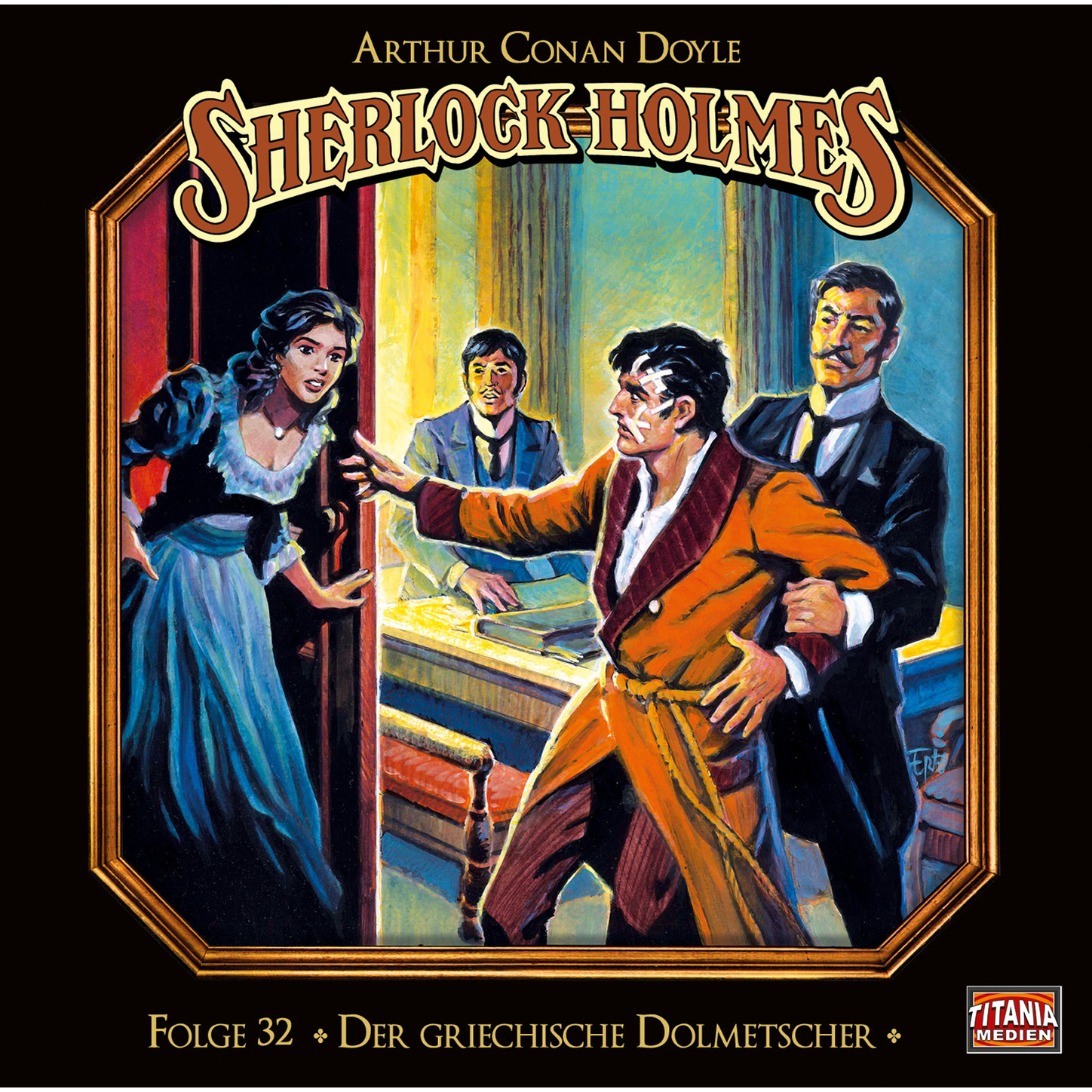 Обложка книги «Sherlock Holmes - Die geheimen Fälle des Meisterdetektivs, Folge 32: Der griechische Dolmetscher»
