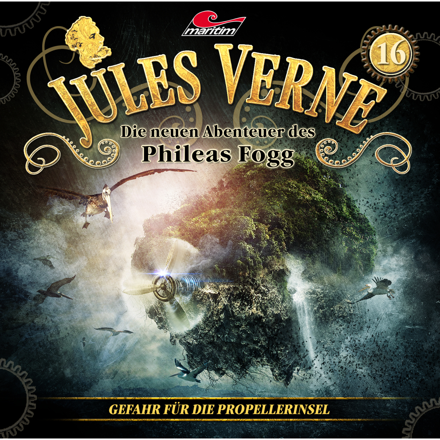 Обложка книги «Jules Verne, Die neuen Abenteuer des Phileas Fogg, Folge 16: Gefahr für die Propellerinsel»