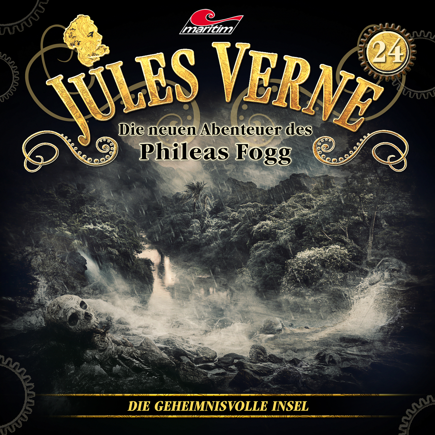 Обложка книги «Jules Verne, Die neuen Abenteuer des Phileas Fogg, Folge 24: Die geheimnisvolle Insel»