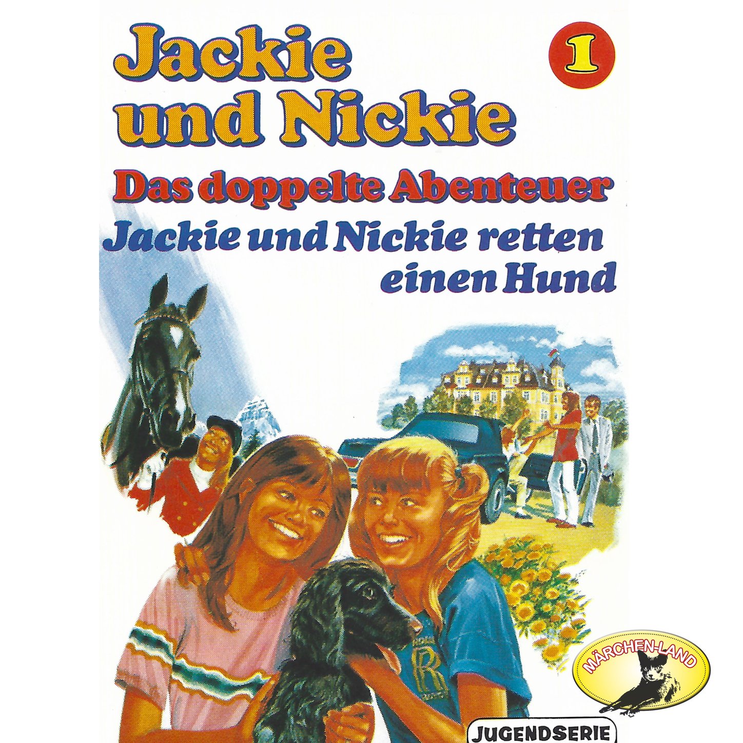 Обложка книги «Jackie und Nickie - Das doppelte Abenteuer, Original Version, Folge 1: Jackie und Nickie retten einen Hund»