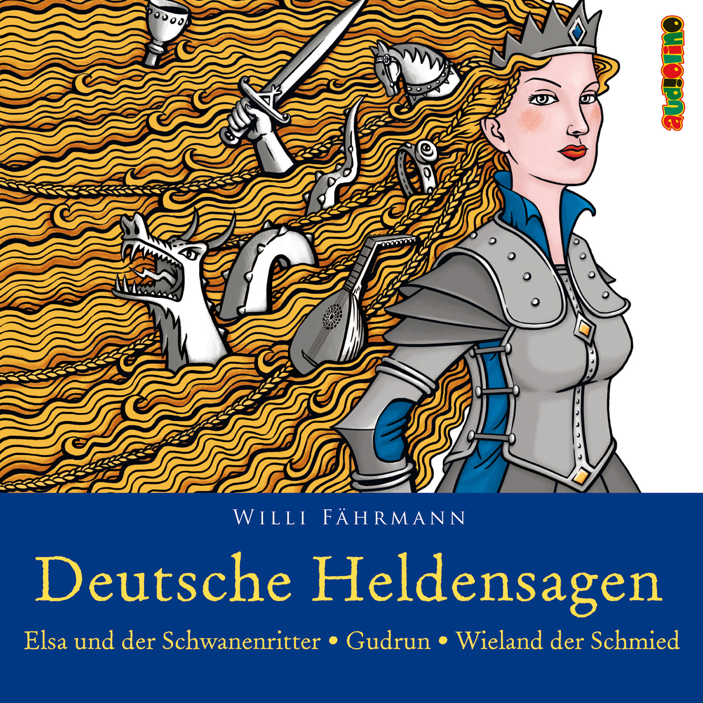 Обложка книги «Deutsche Heldensagen, Teil 2: Elsa und der Schwanenritter | Gudrun | Wieland der Schmied (Gekürzt)»