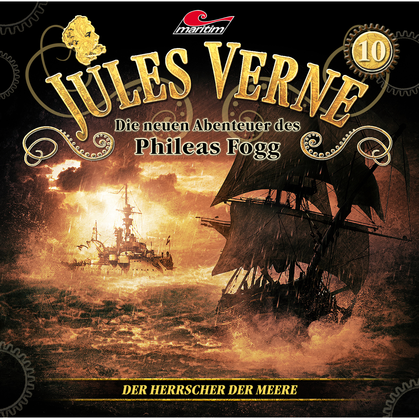 Обложка книги «Jules Verne, Die neuen Abenteuer des Phileas Fogg, Folge 10: Der Herrscher der Meere»