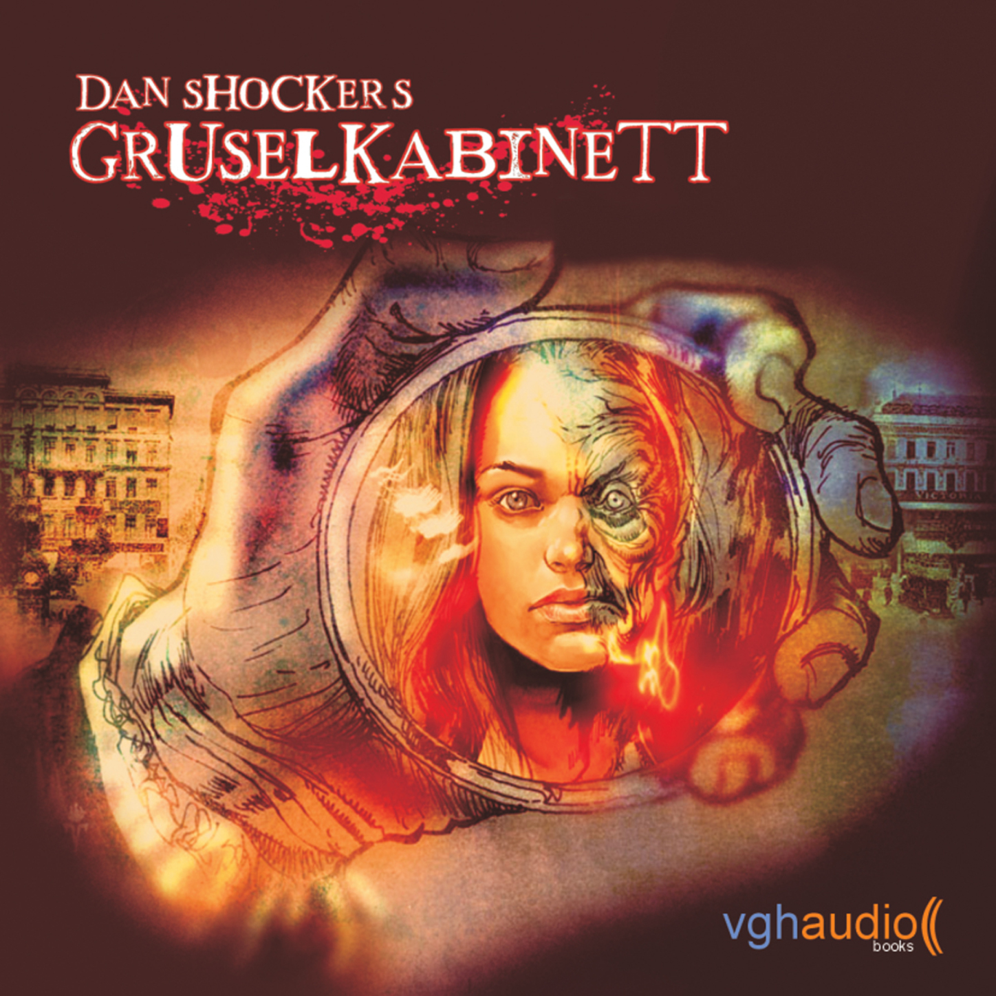 Обложка книги «Dan Shockers Gruselkabinett, Die Spiegelmonster der Madame Radha»
