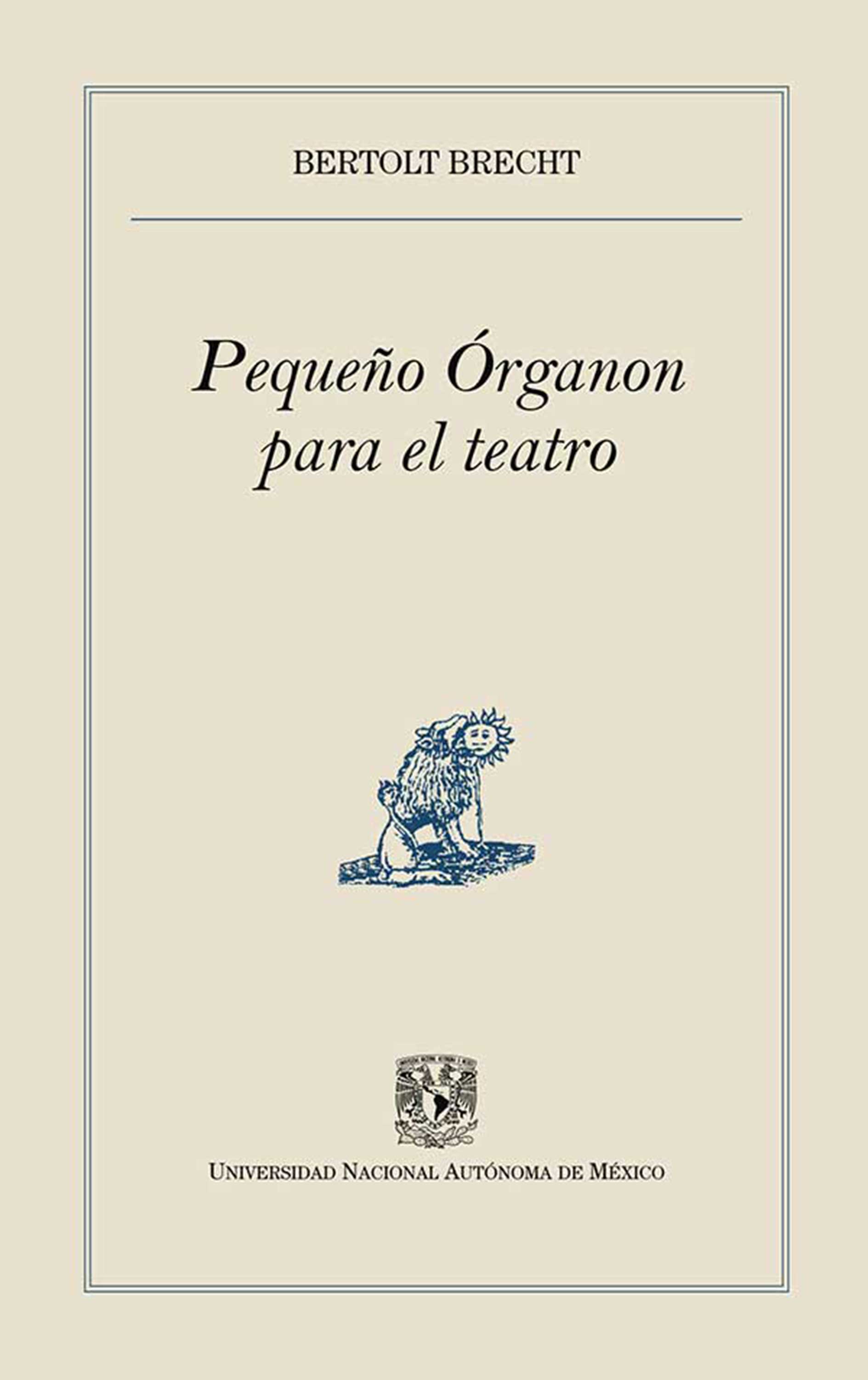 Обложка книги «Pequeño Órganon para el teatro»