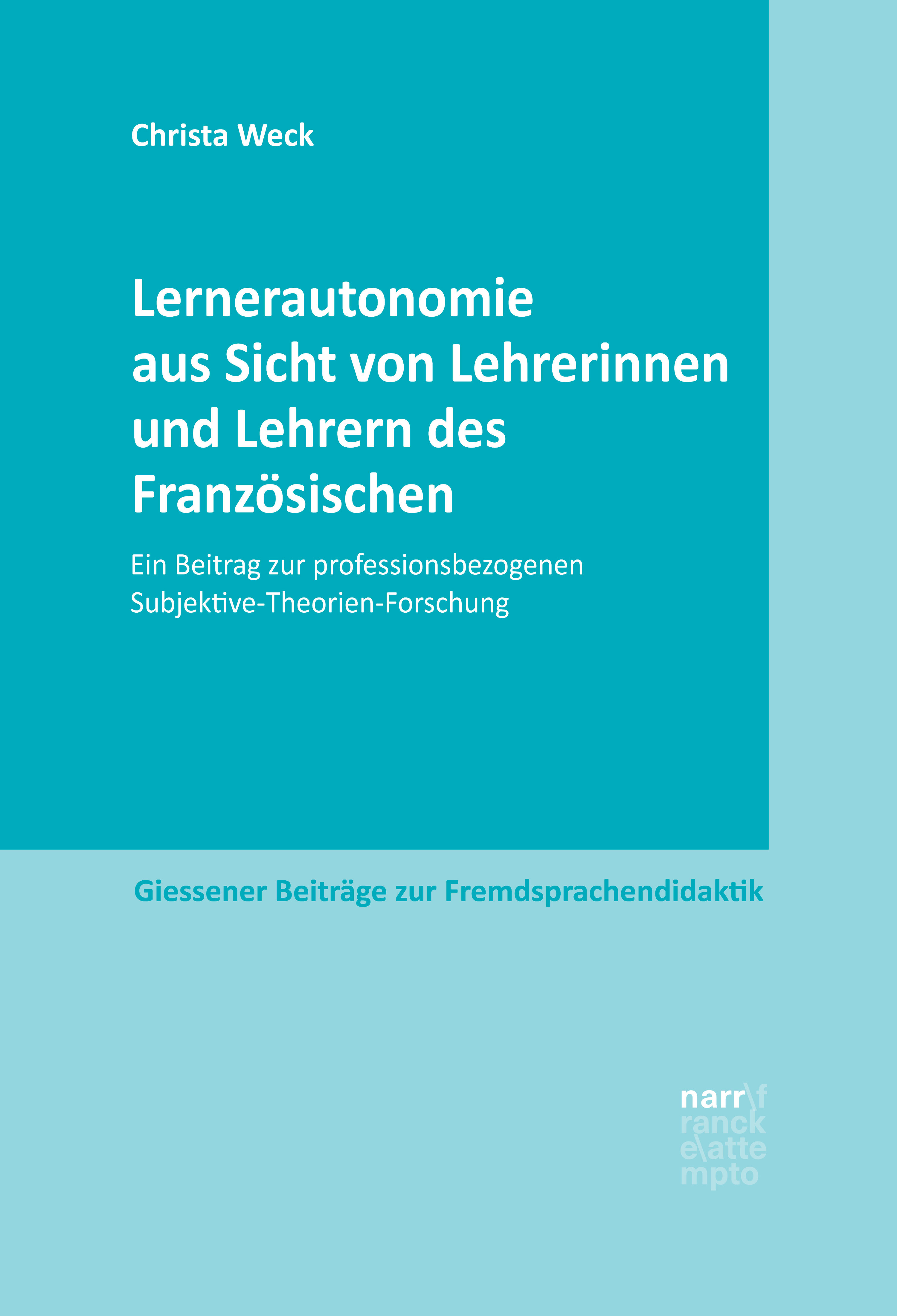 Обложка книги «Lernerautonomie aus Sicht von Lehrerinnen und Lehrern des Französischen»
