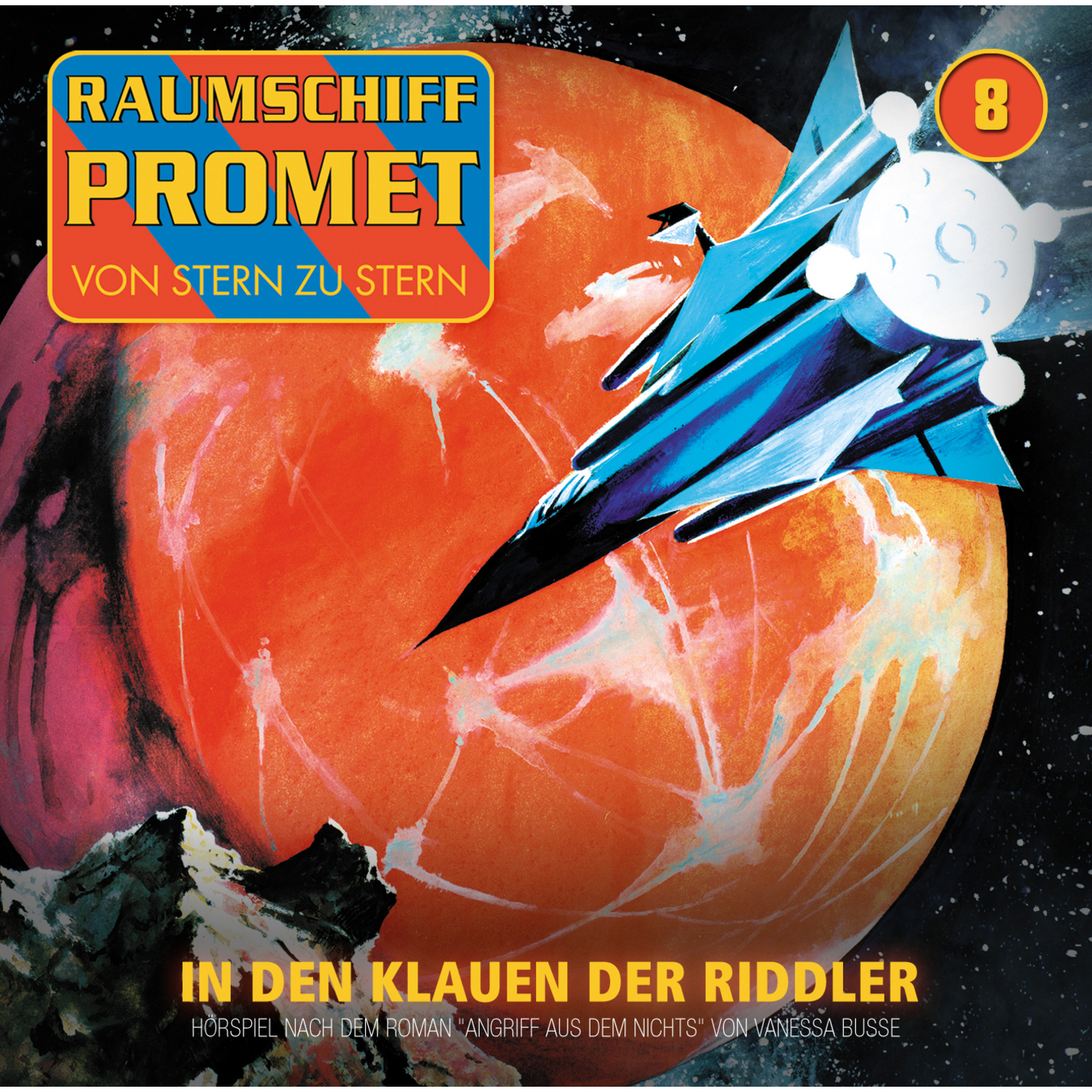 Обложка книги «Raumschiff Promet, Folge 8: Angriff aus dem Nichts - Episode 02: In den Klauen der Riddler»