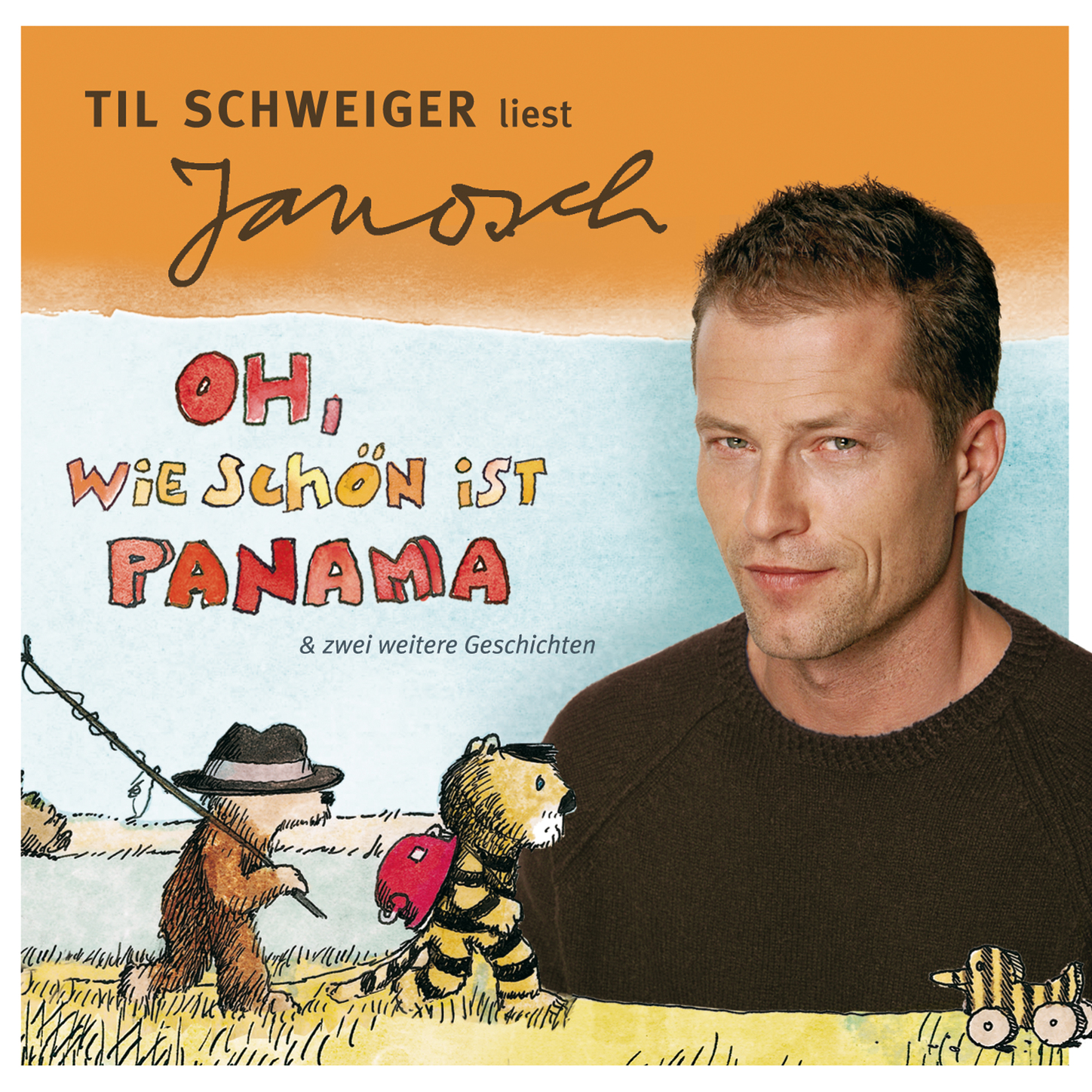 Обложка книги «Väter sprechen Janosch, Folge 1: Til Schweiger liest Janosch - Oh, wie schön ist Panama & zwei weitere Geschichten (Ungekürzt)»