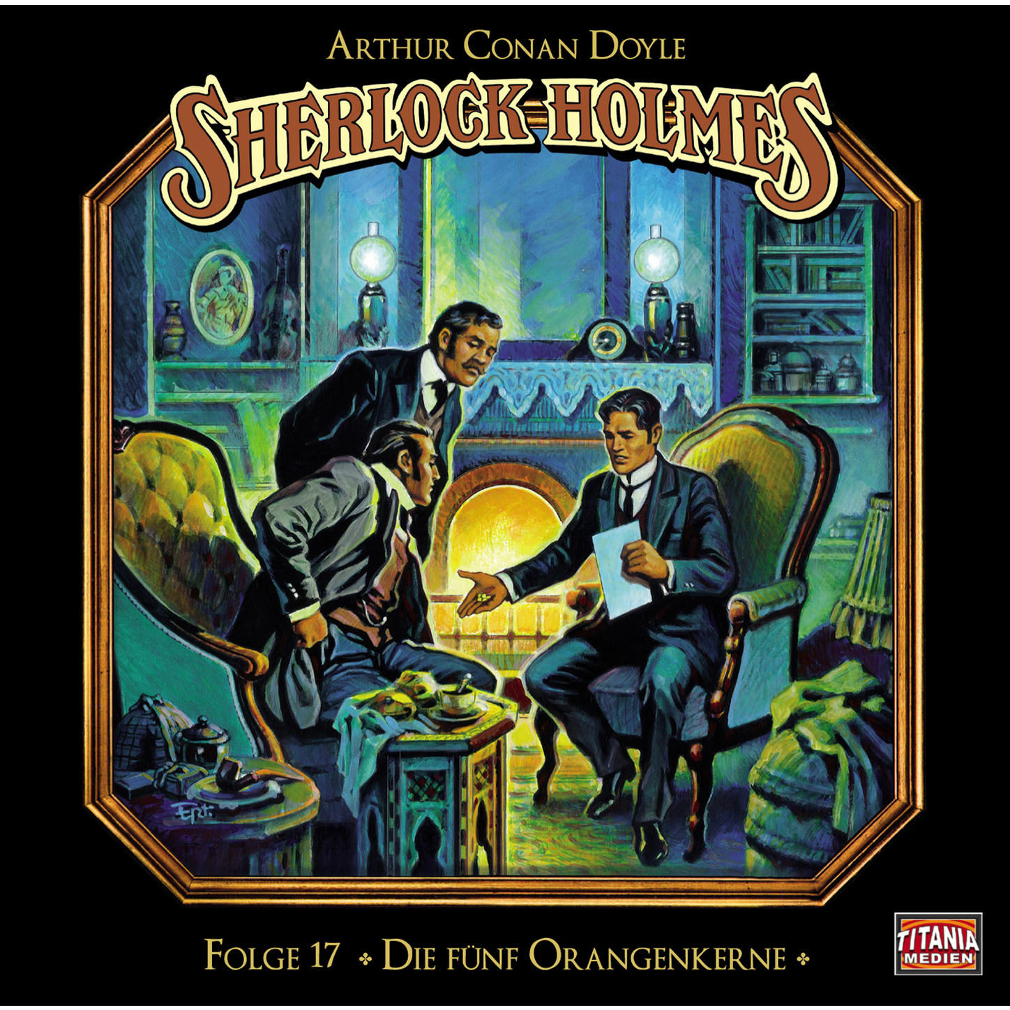 Обложка книги «Sherlock Holmes - Die geheimen Fälle des Meisterdetektivs, Folge 17: Die fünf Orangenkerne»