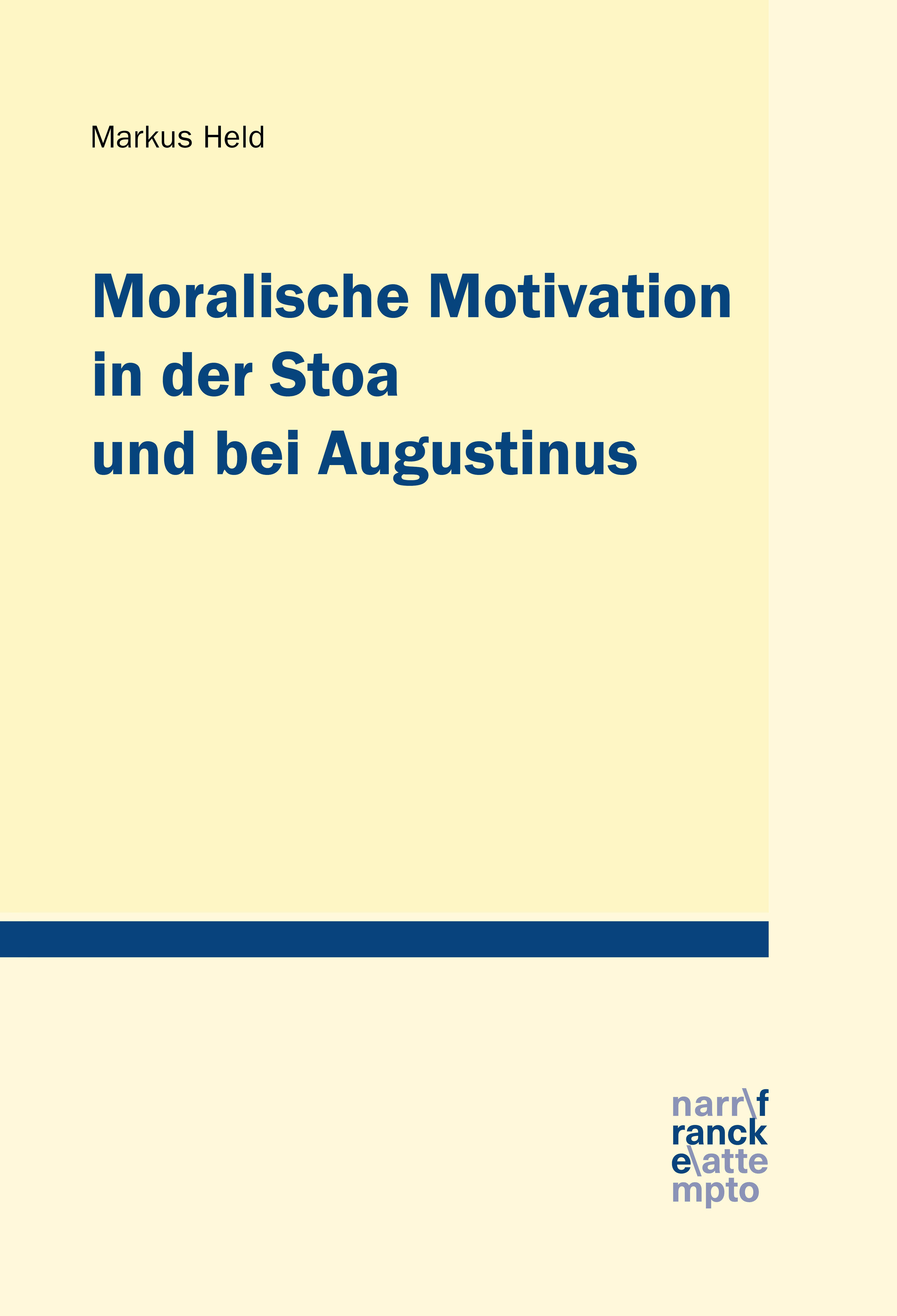 Обложка книги «Moralische Motivation in der Stoa und bei Augustinus»