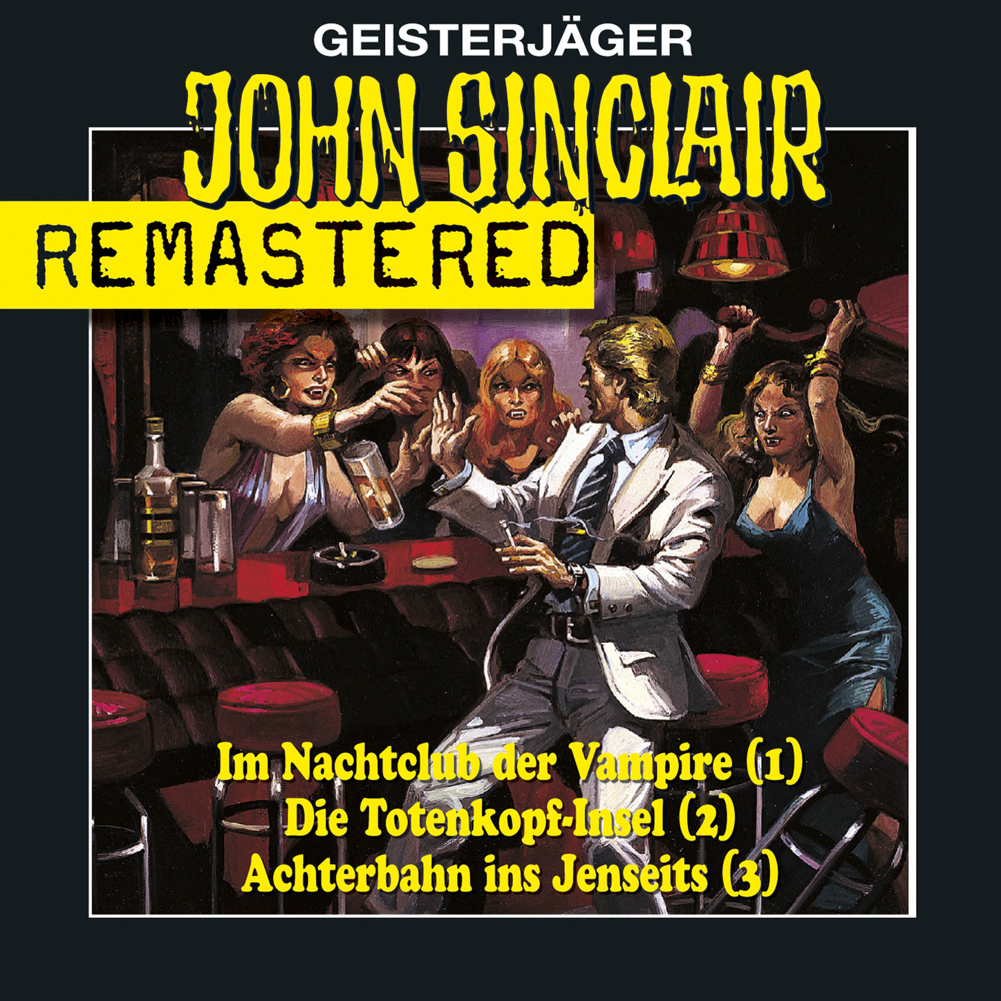 Обложка книги «John Sinclair - Sammlerbox 1, Folgen 1-3: Nachtclub/Totenkopf-Insel/Achterbahn»