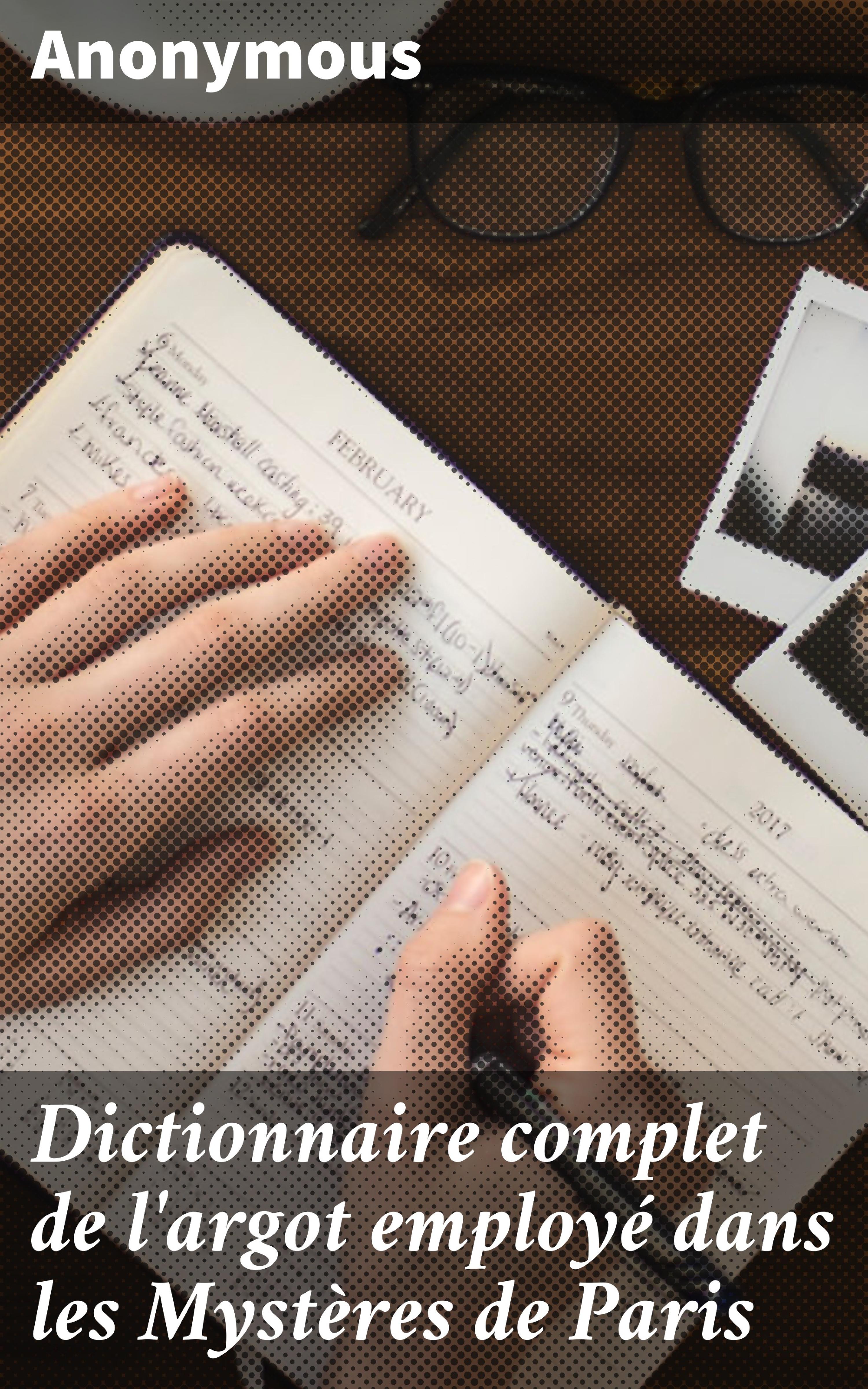 Обложка книги «Dictionnaire complet de l'argot employé dans les Mystères de Paris»