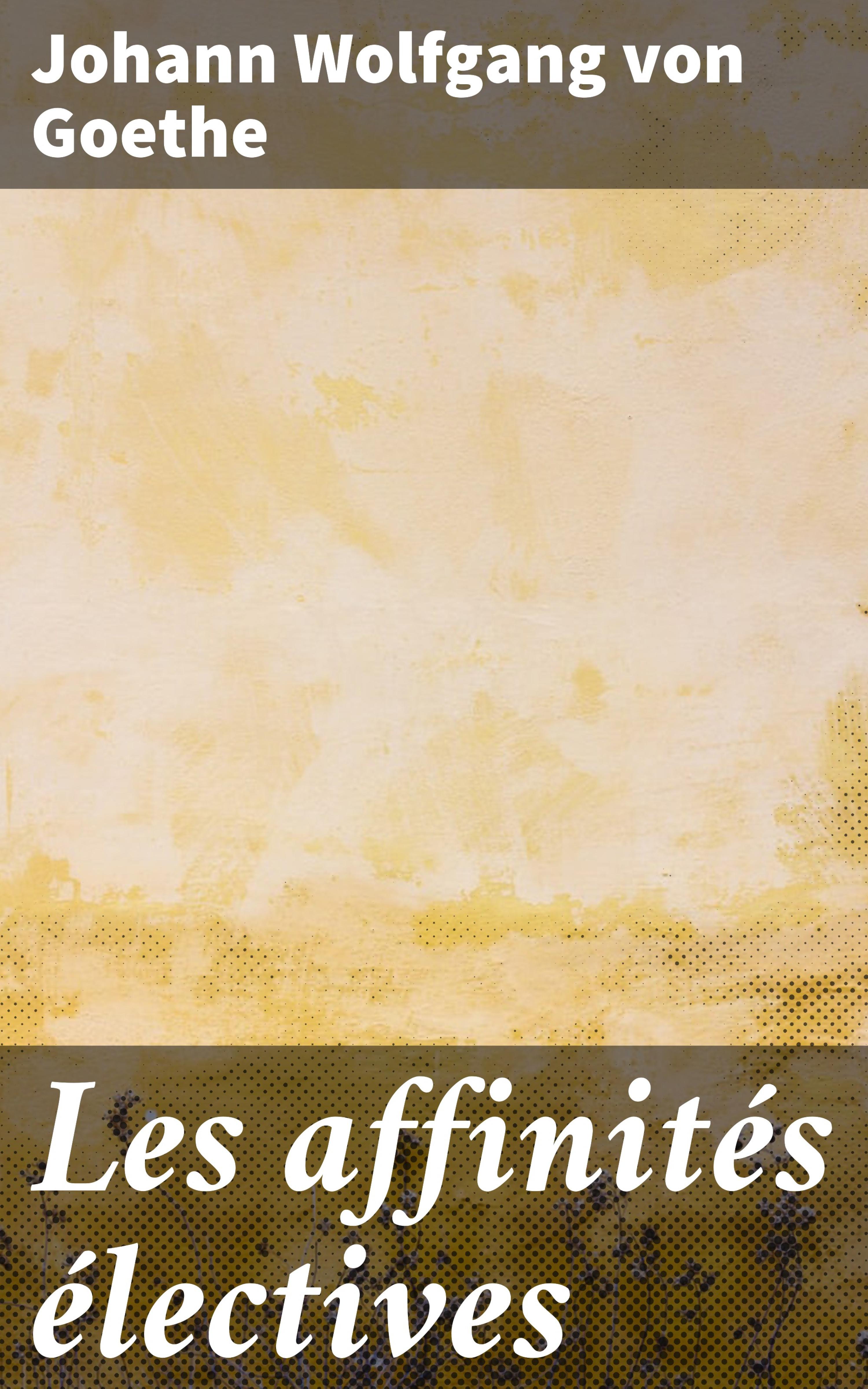 Обложка книги «Les affinités électives»