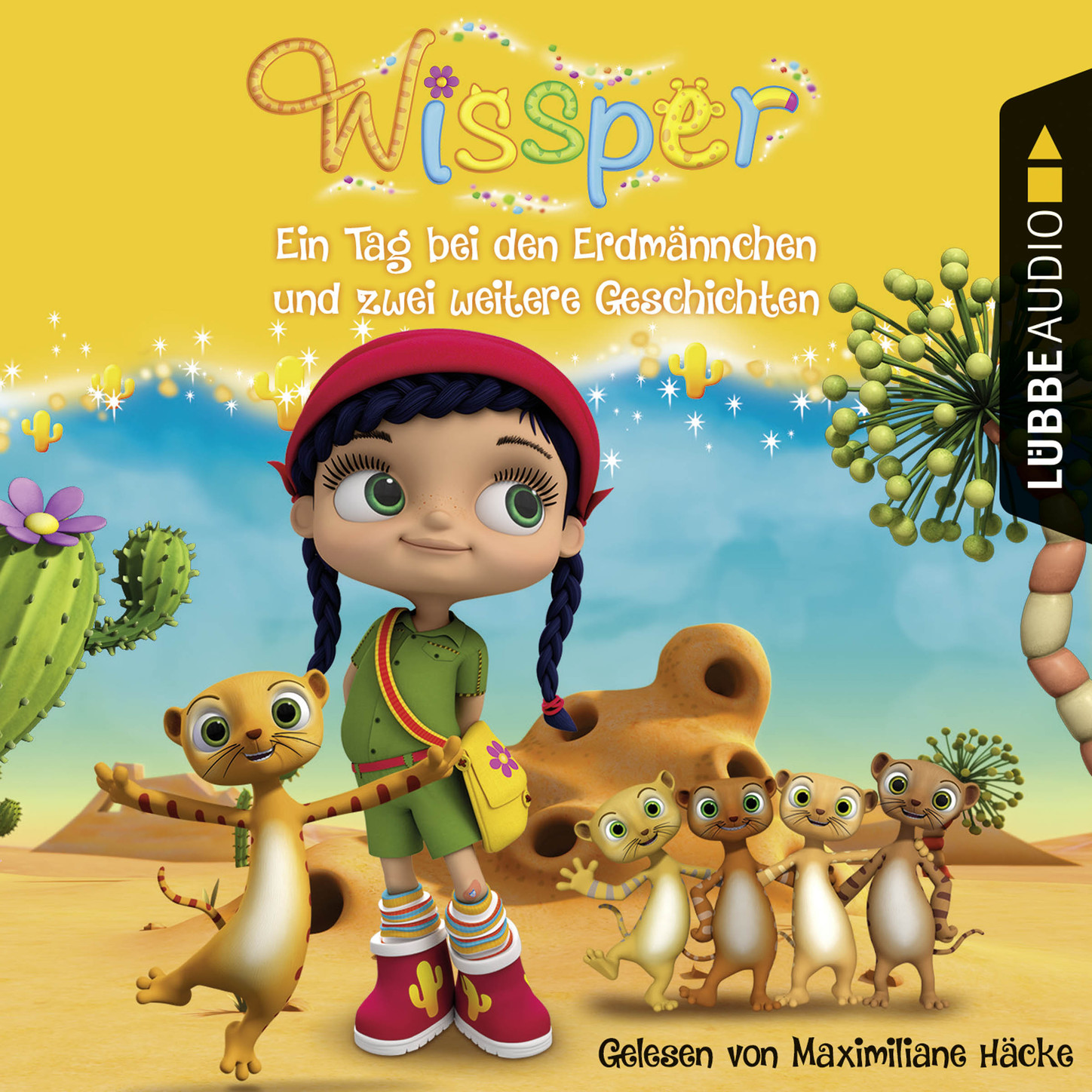 Обложка книги «Wissper: Ein Tag bei den Erdmännchen und zwei weitere Geschichten - Wo ist Peggy Pinguin? / Ein Tag bei den Erdmännchen / Ein Elefant will turnen (Gekürzt)»