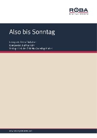 Обложка книги «Also bis Sonntag»