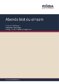 Обложка книги «Abends bist du einsam»