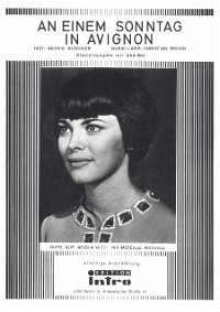 Обложка книги «An einem Sonntag in Avignon»