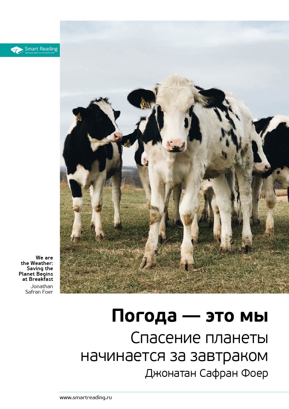 Обложка книги «Ключевые идеи книги: Погода – это мы. Спасение планеты начинается за завтраком. Джонатан Сафран Фоер»