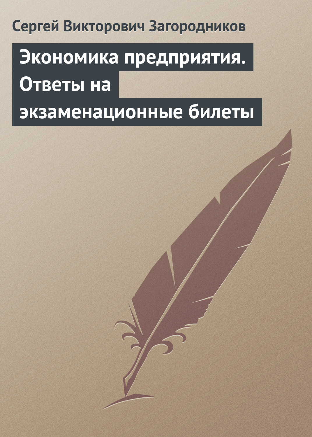 Обложка книги «Экономика предприятия. Ответы на экзаменационные билеты»