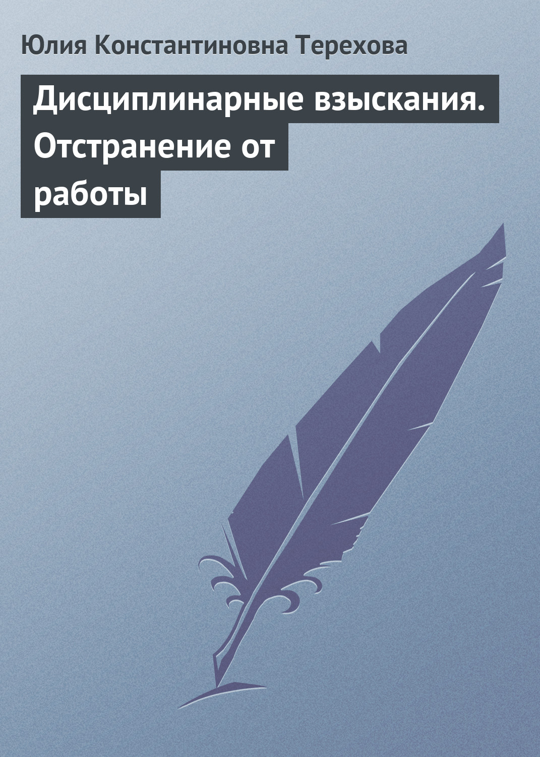 Обложка книги «Дисциплинарные взыскания. Отстранение от работы»