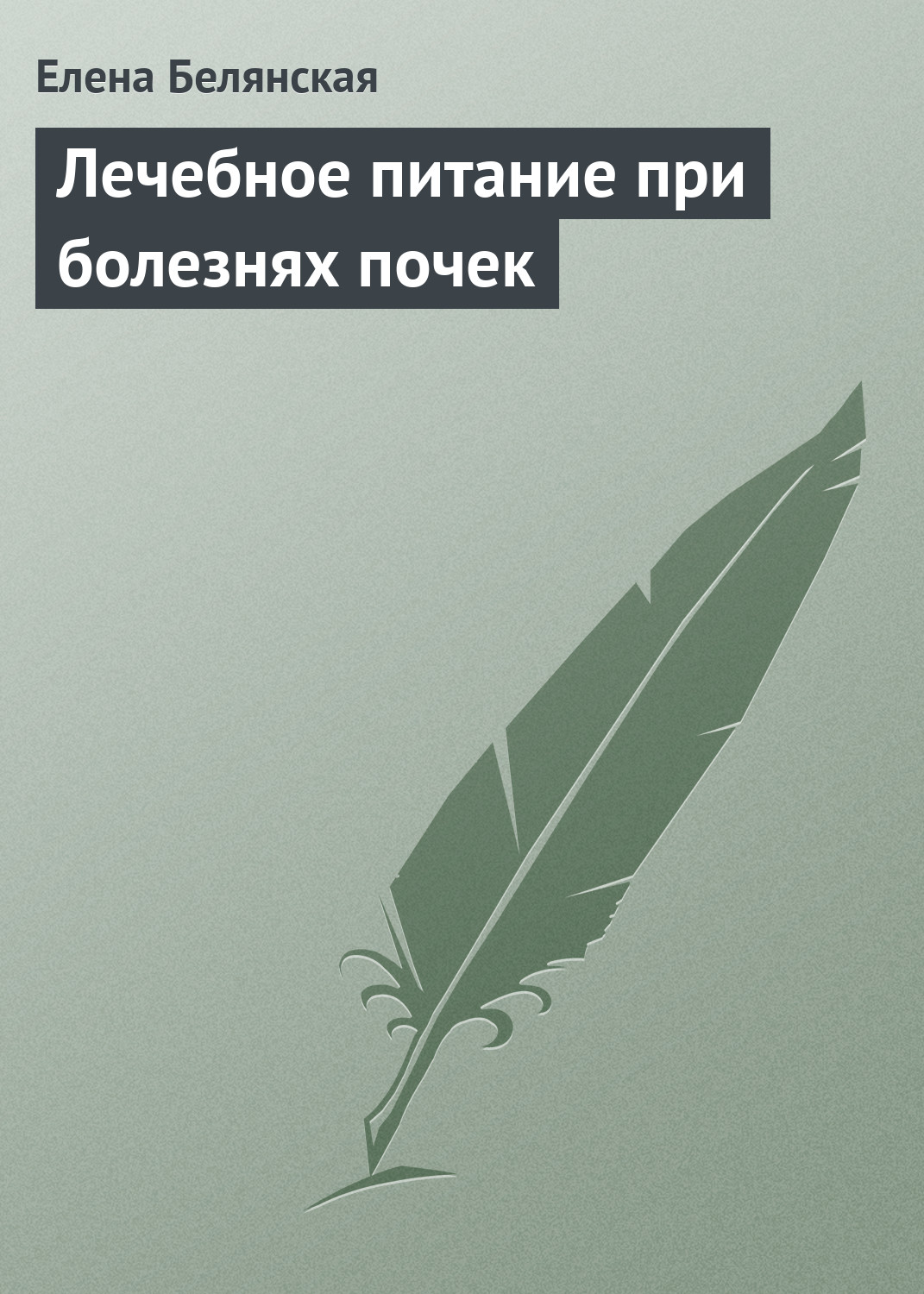 Обложка книги «Лечебное питание при болезнях почек»