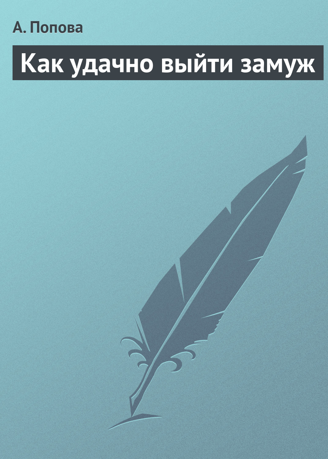 Обложка книги «Как удачно выйти замуж»