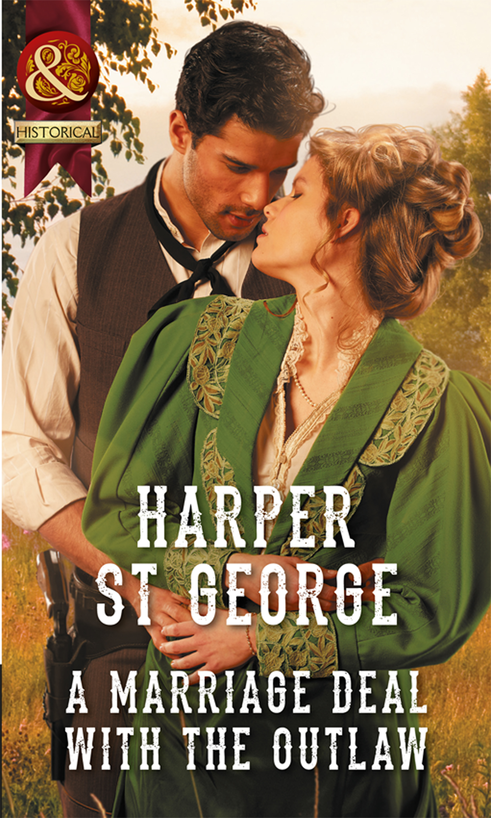 Обложка книги «A Marriage Deal With The Outlaw»