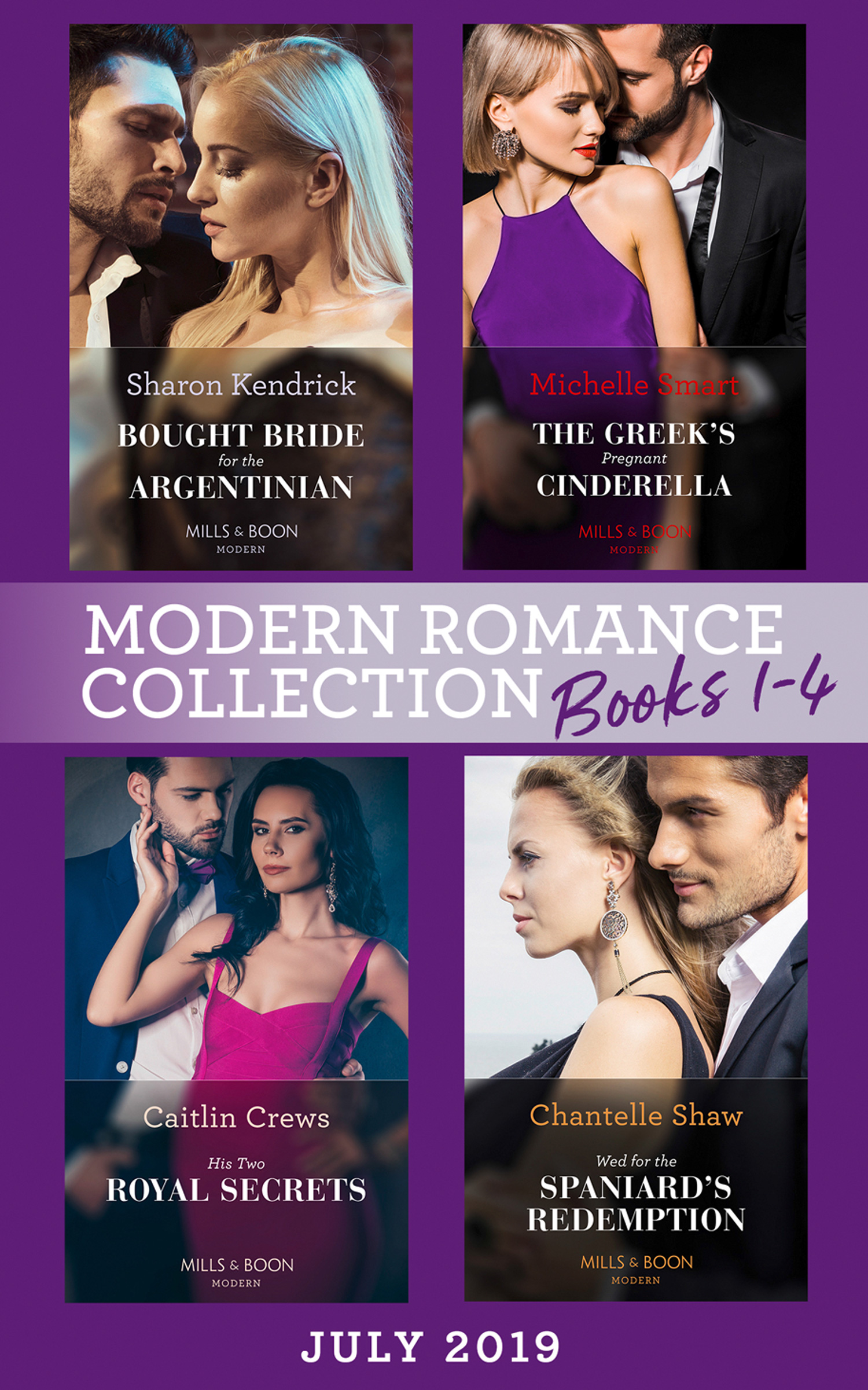 Обложка книги «Modern Romance July 2019 Books 1-4»