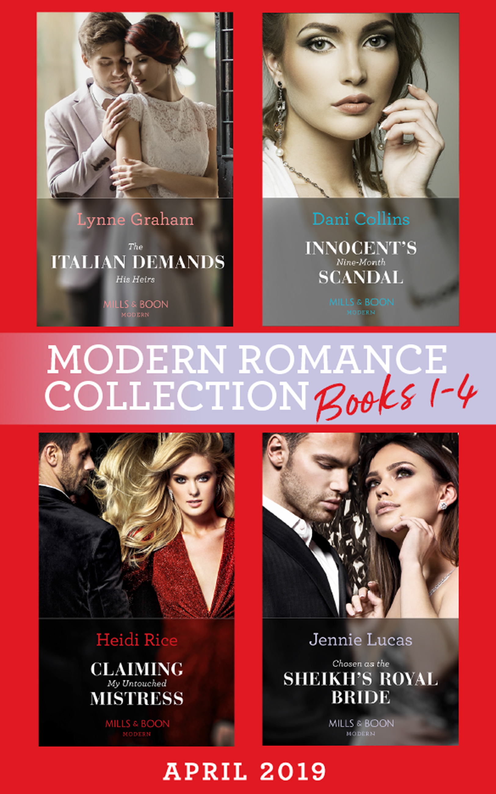 Обложка книги «Modern Romance April 2019 Books 1-4»
