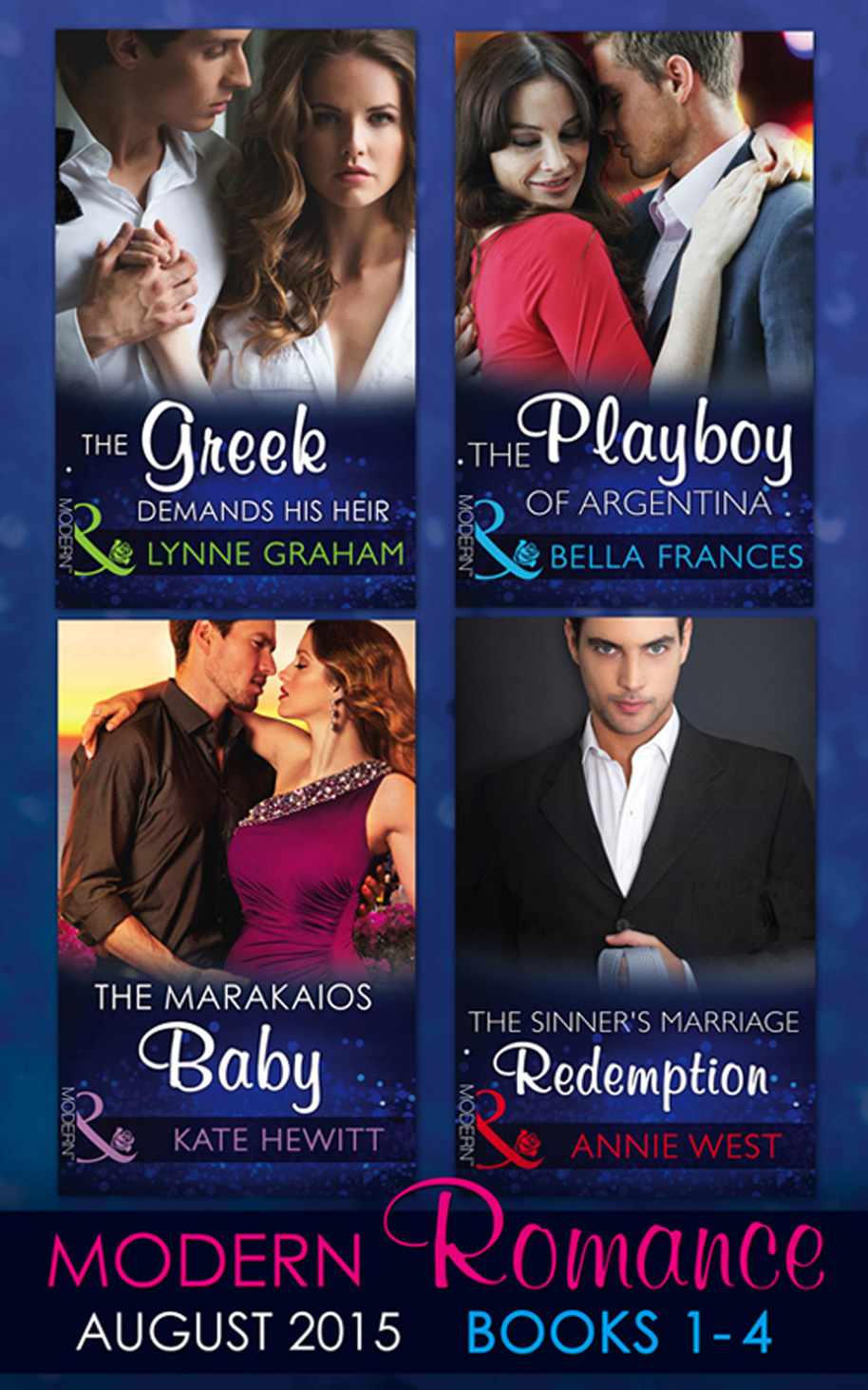 Обложка книги «Modern Romance August Books 1-4»