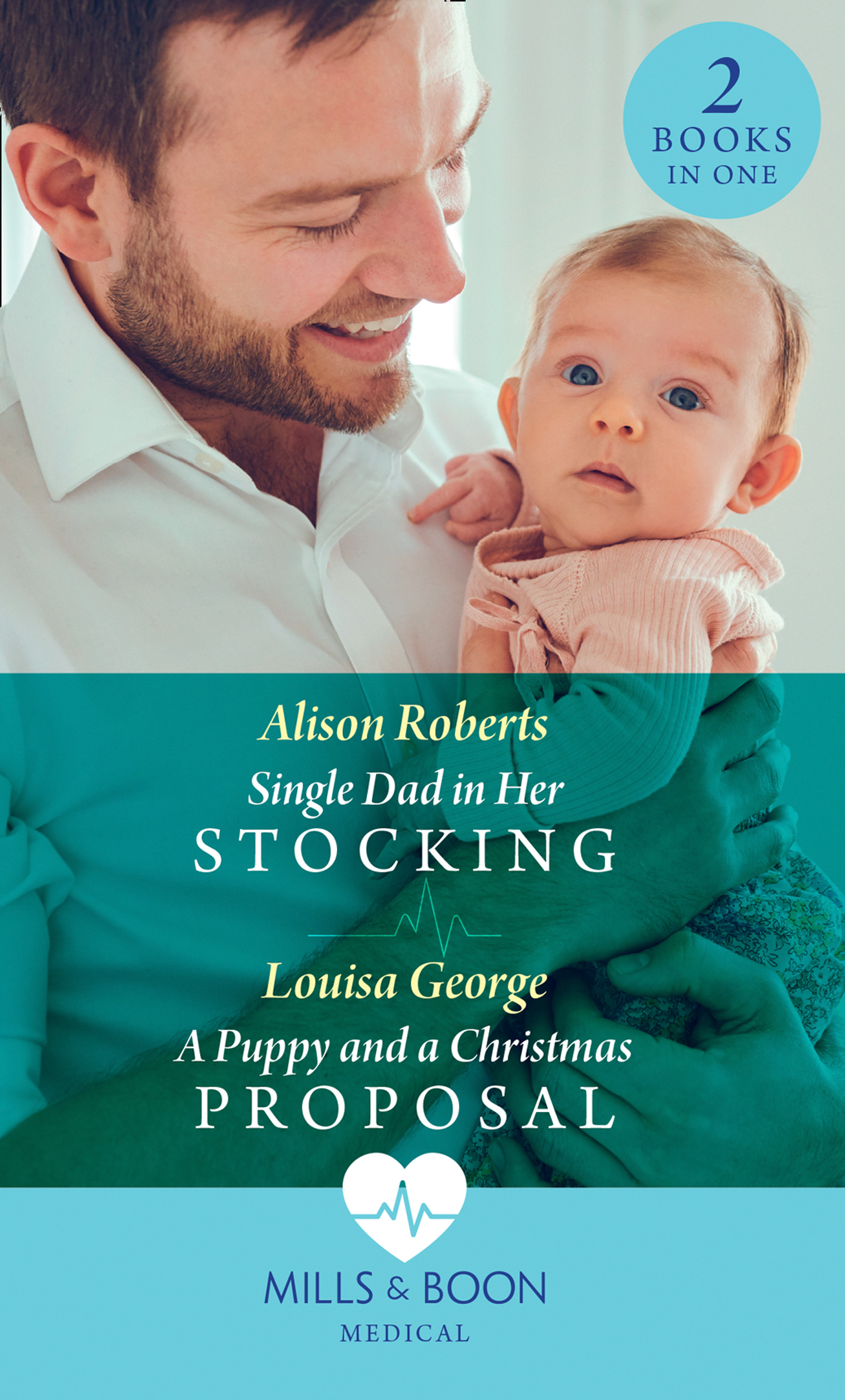 Обложка книги «Single Dad In Her Stocking / A Puppy And A Christmas Proposal»