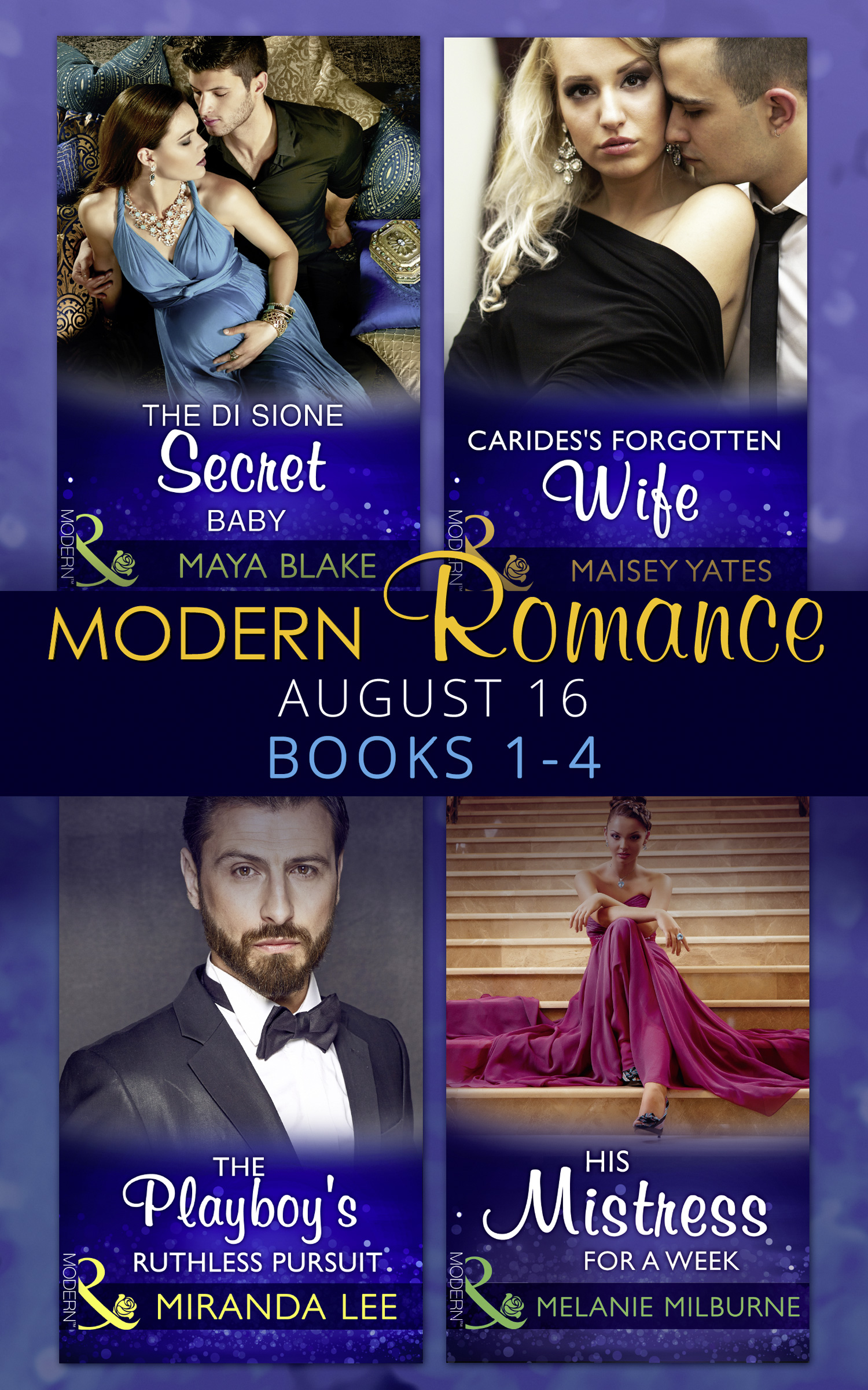 Обложка книги «Modern Romance August 2016 Books 1-4»