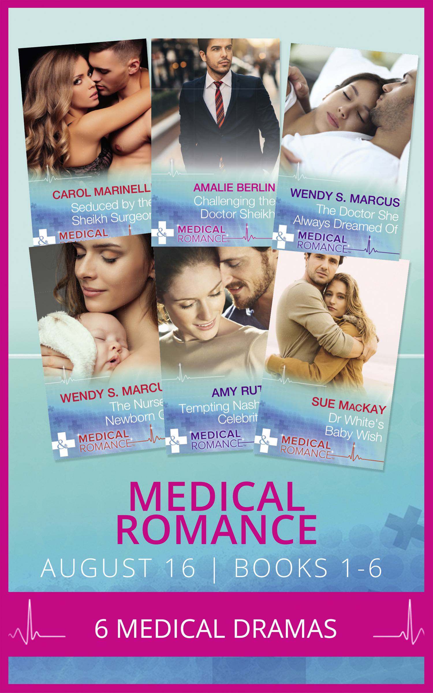 Обложка книги «Medical Romance August 2016 Books 1-6»
