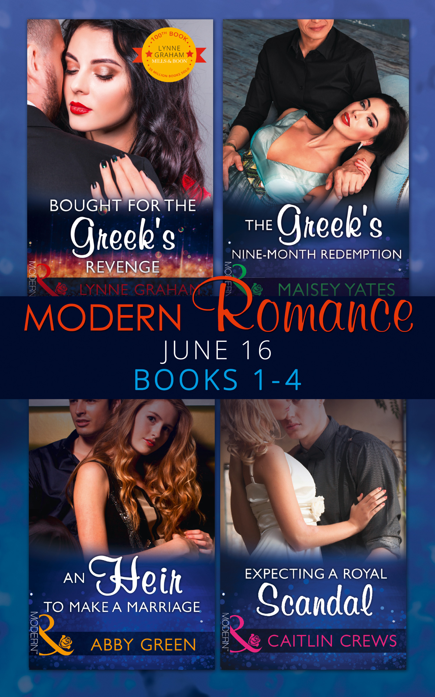Обложка книги «Modern Romance June 2016 Books 1-4»