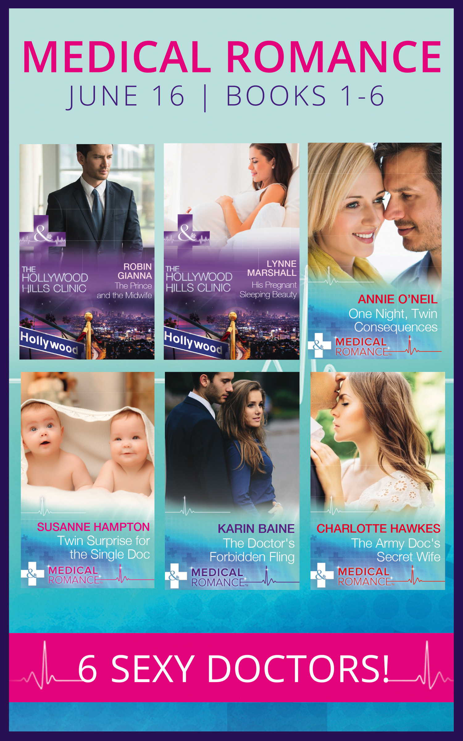 Обложка книги «Medical Romance June 2016 Books 1-6»