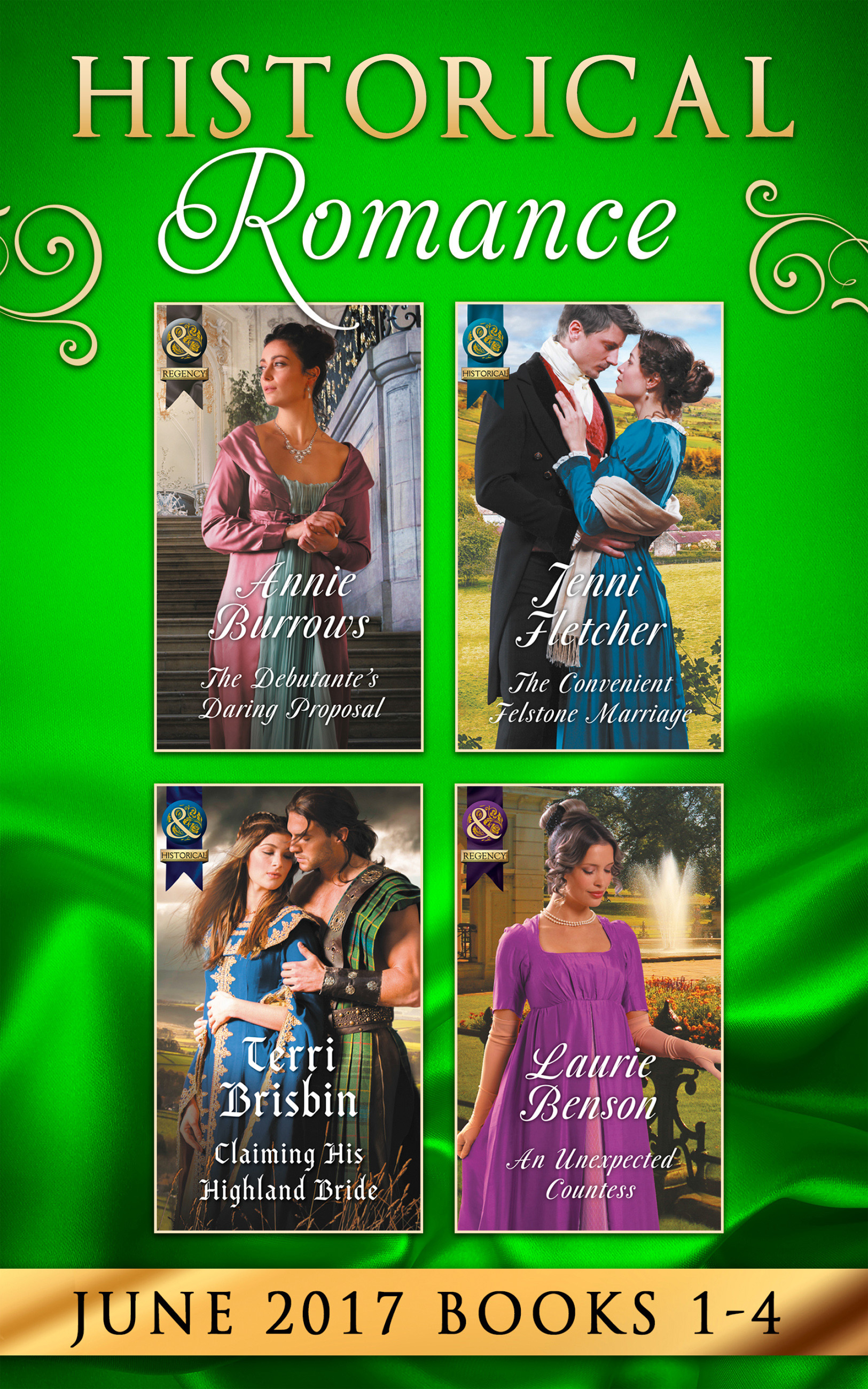 Обложка книги «Historical Romance June 2017 Books 1 - 4»
