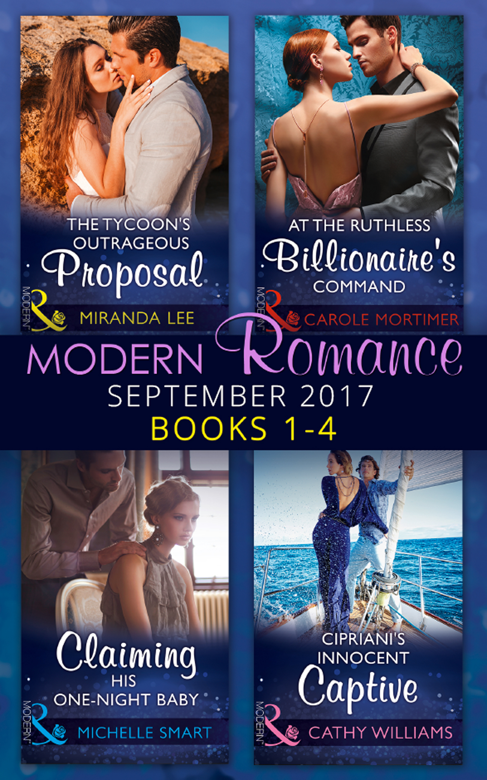 Обложка книги «Modern Romance September 2017 Books 1 - 4»