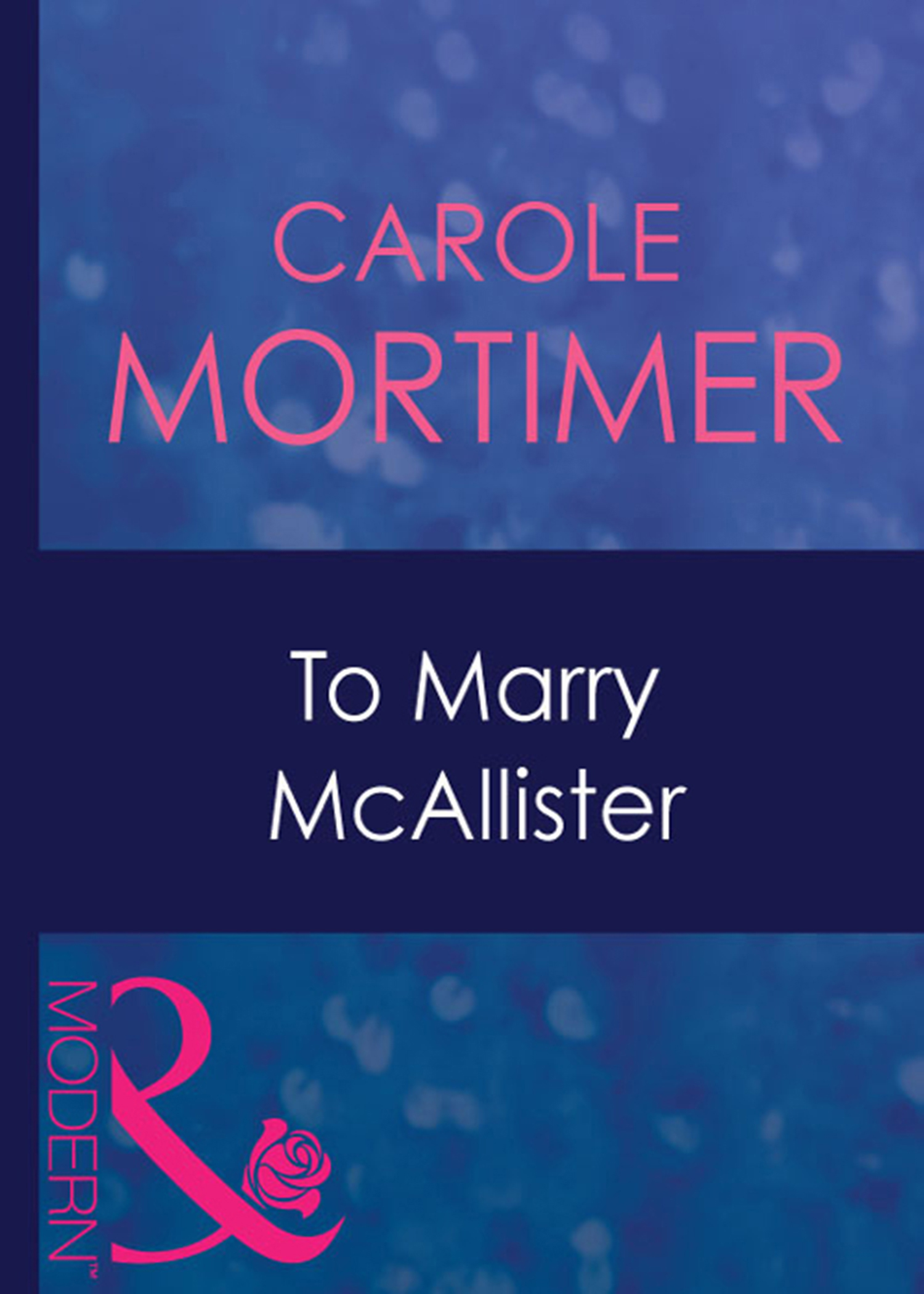 Обложка книги «To Marry Mcallister»