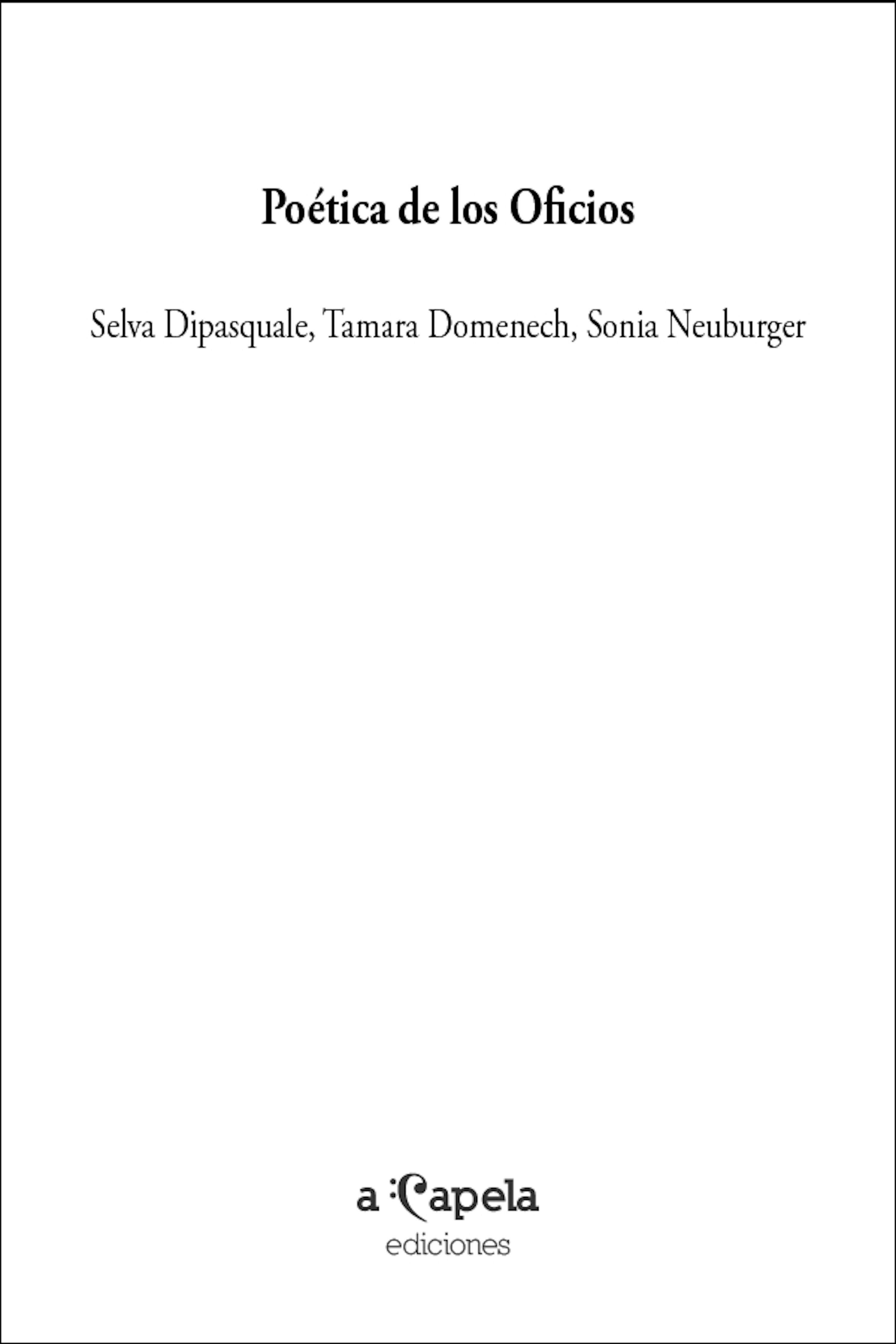 Обложка книги «Poética de los oficios»