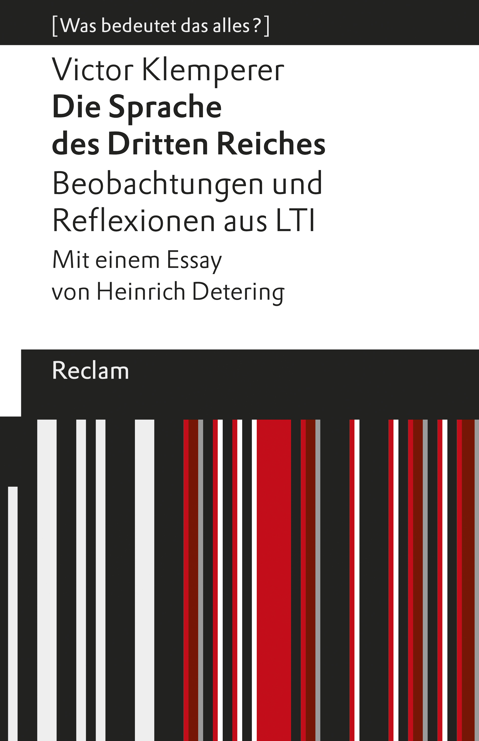 Обложка книги «Die Sprache des Dritten Reiches. Beobachtungen und Reflexionen aus LTI»