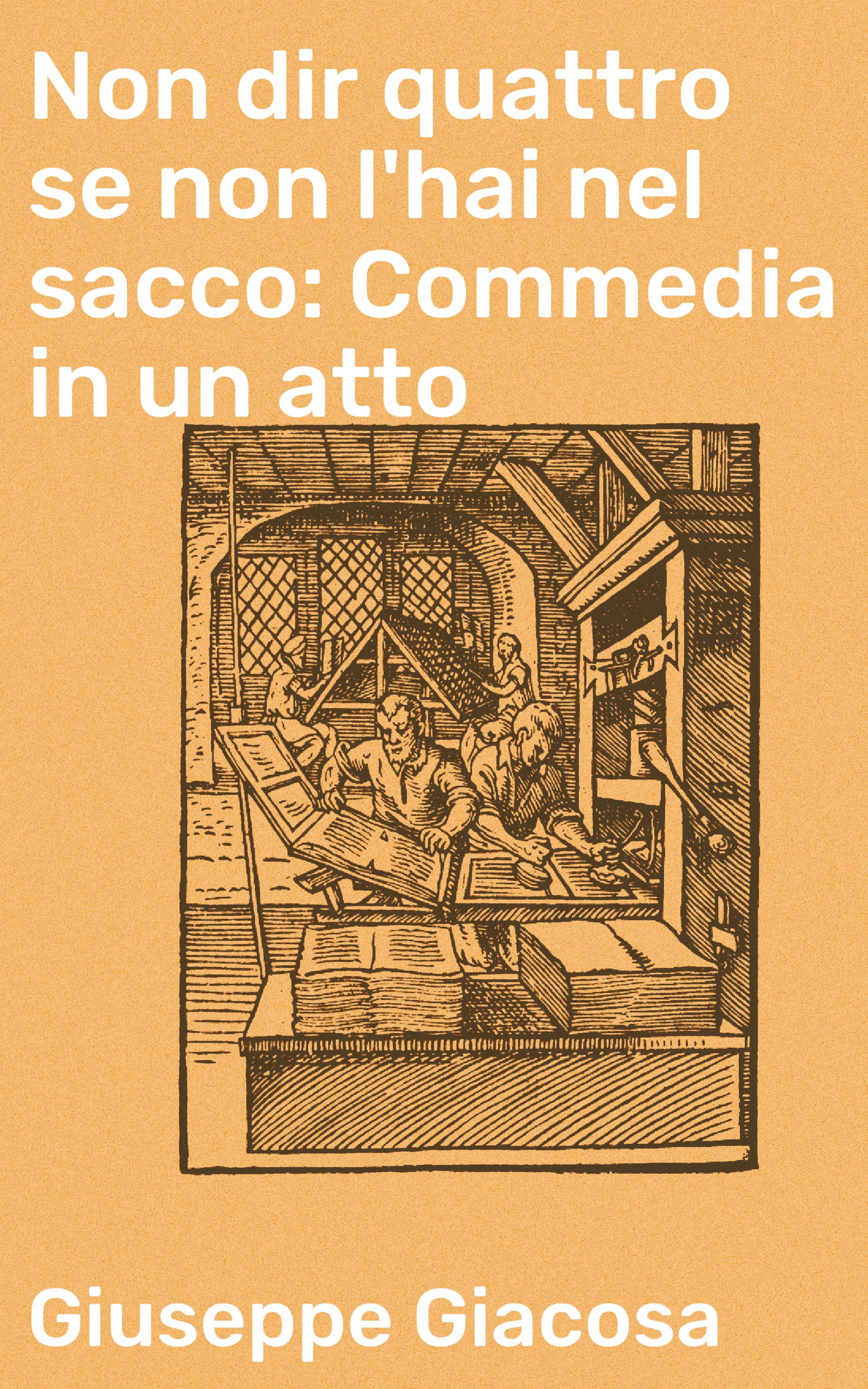 Обложка книги «Non dir quattro se non l'hai nel sacco: Commedia in un atto»