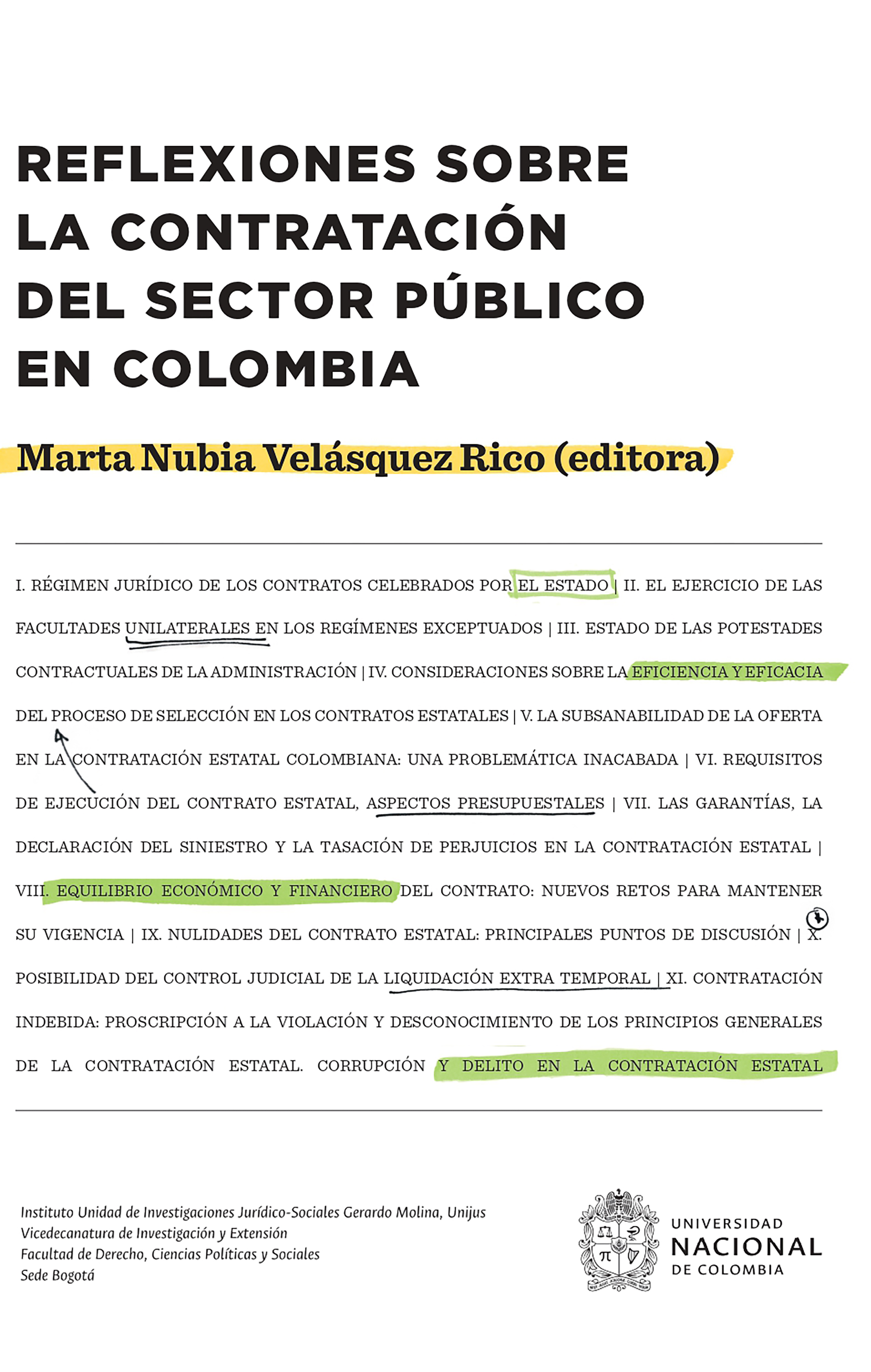 Обложка книги «Reflexiones sobre la contratación del sector público en Colombia»