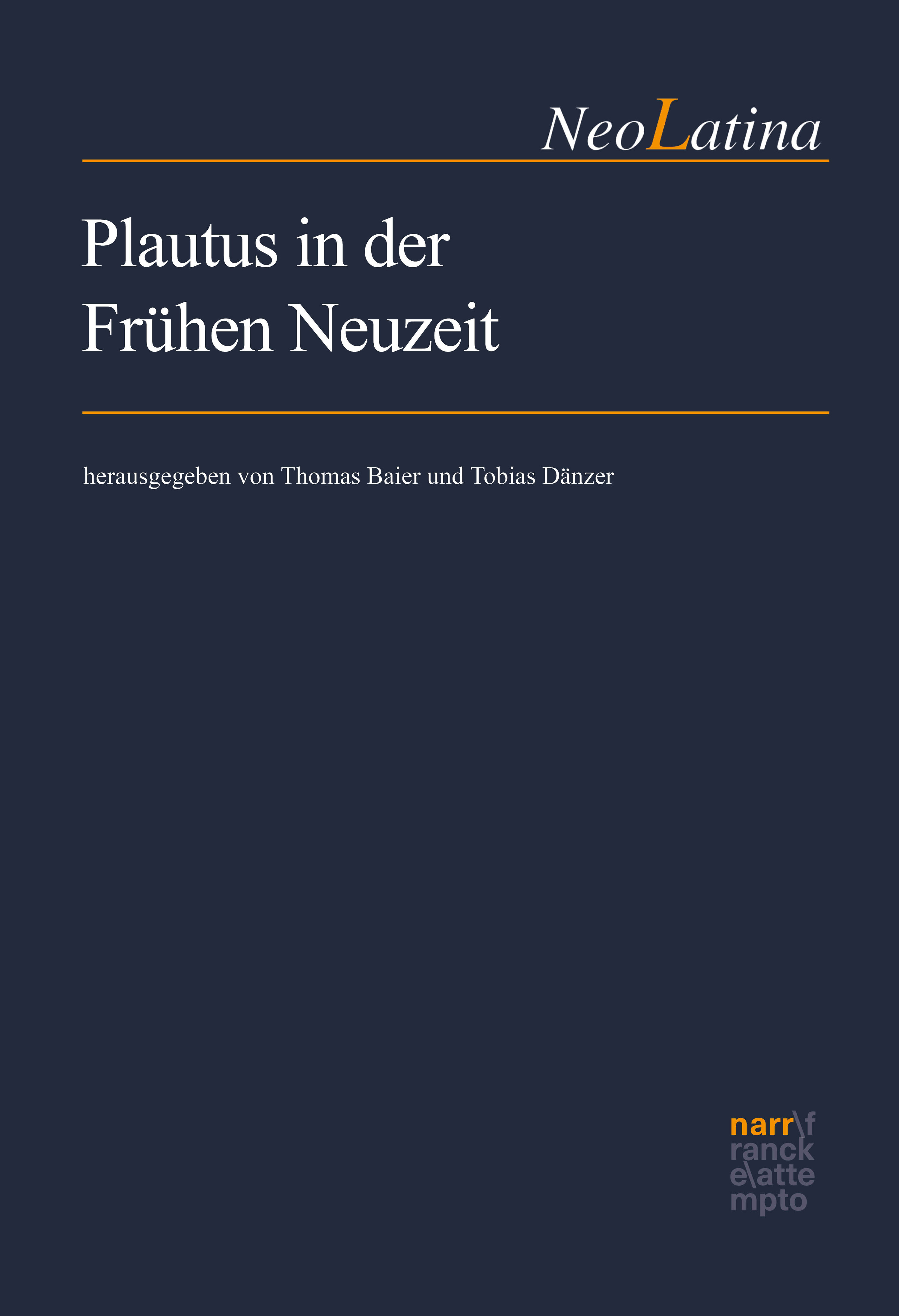 Обложка книги «Plautus in der Frühen Neuzeit»