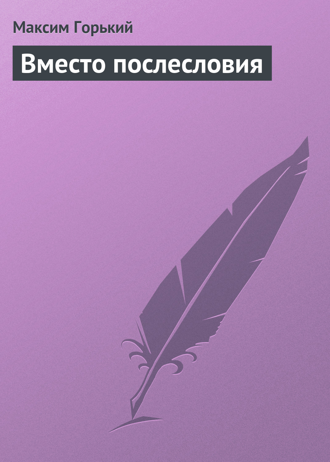 Обложка книги «Вместо послесловия»