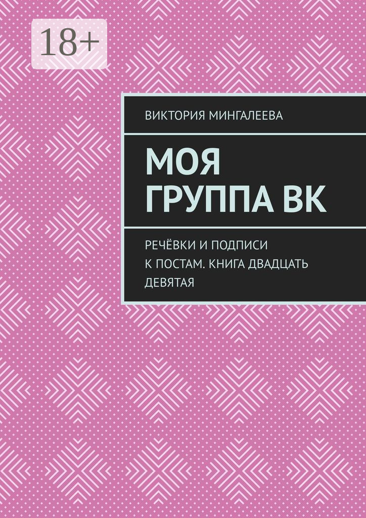 Обложка книги «Моя группа ВК. Речёвки и подписи к постам. Книга двадцать девятая»