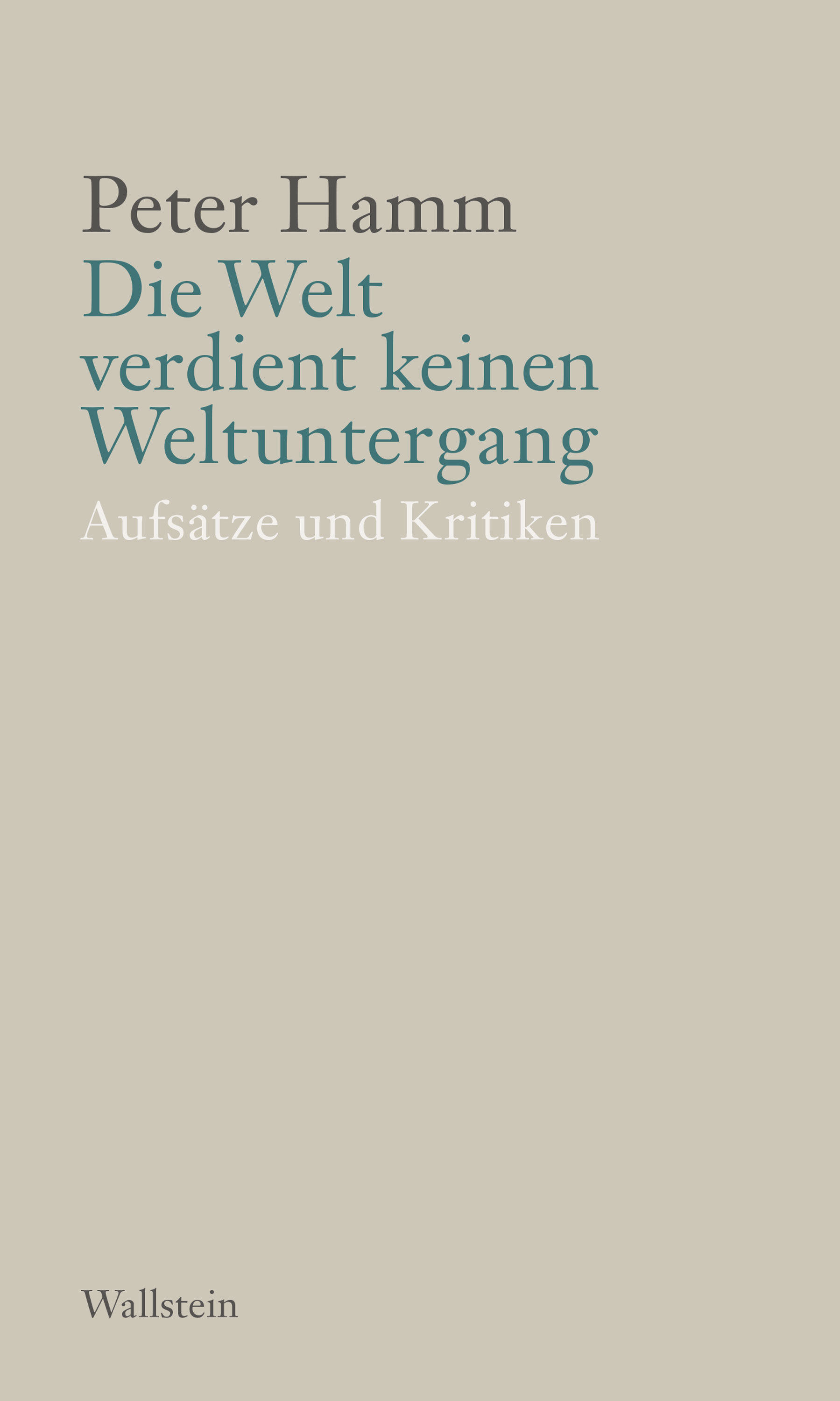 Обложка книги «Die Welt verdient keinen Weltuntergang»