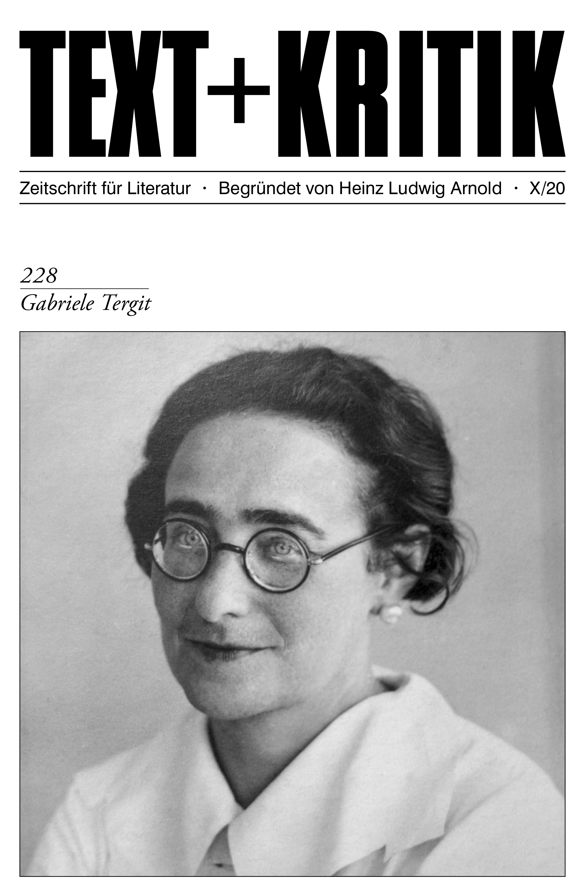 Обложка книги «TEXT + KRITIK 228 - Gabriele Tergit»