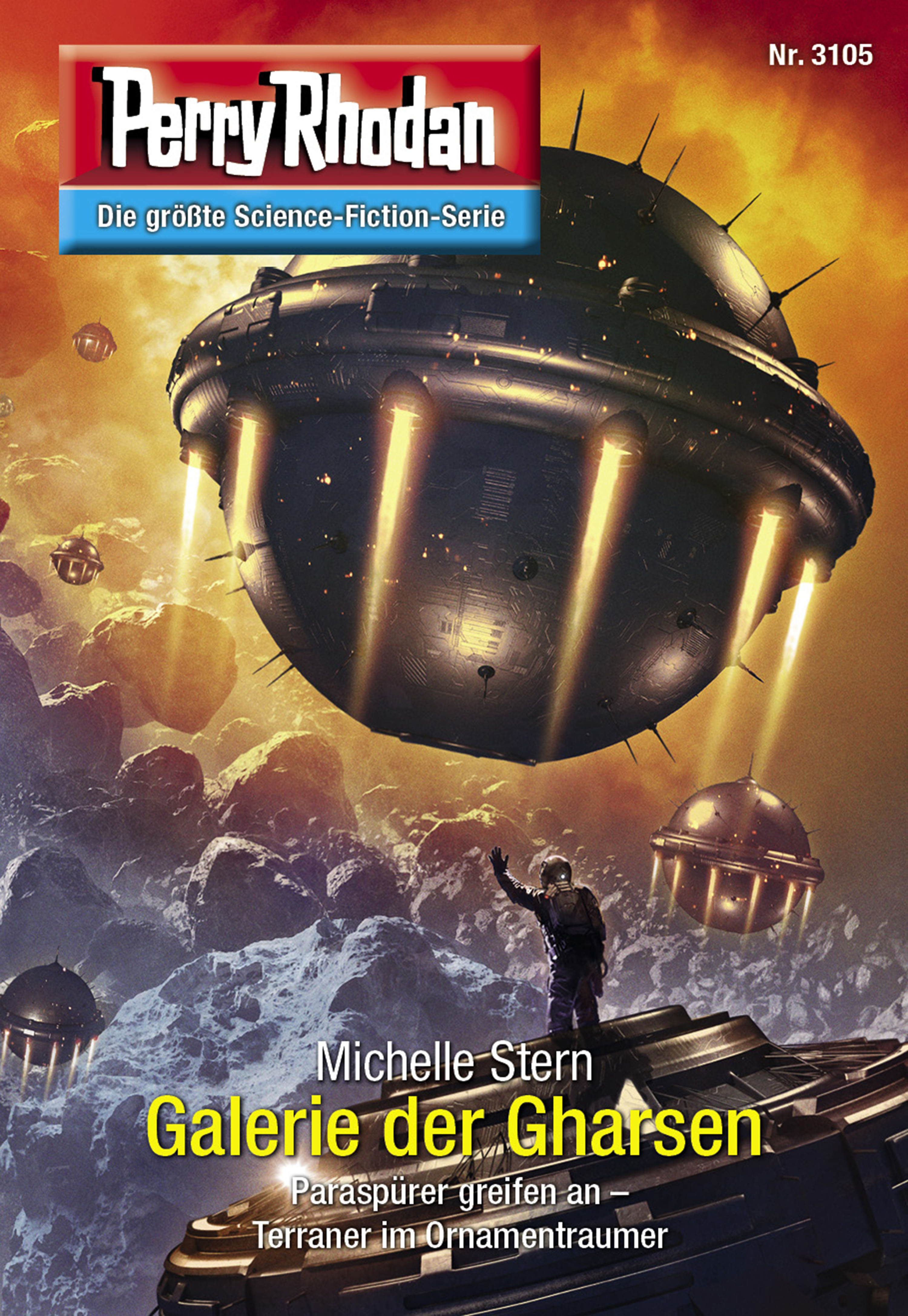 Обложка книги «Perry Rhodan 3105: Galerie der Gharsen»