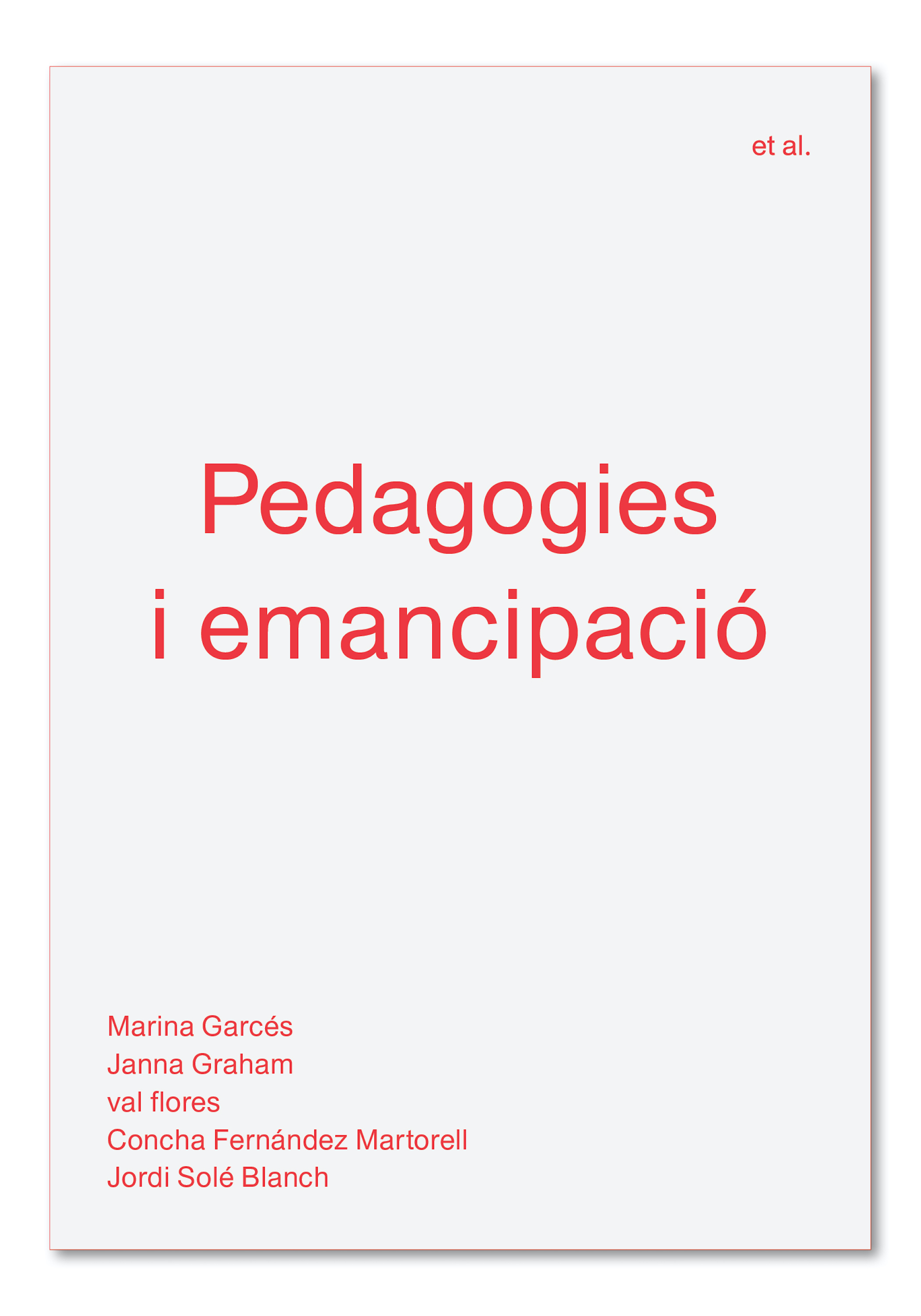 Обложка книги «Pedagogies i emancipació»
