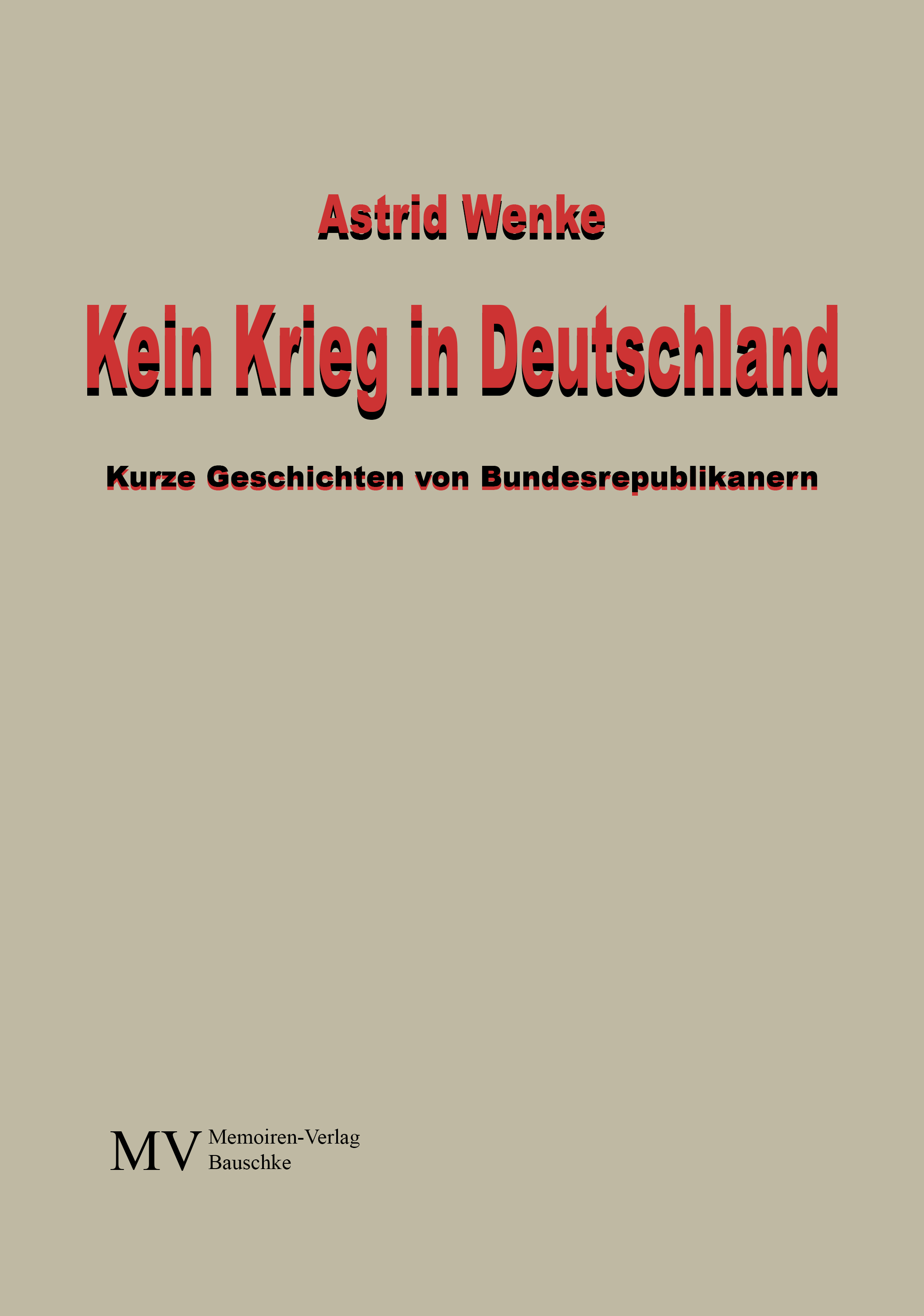 Обложка книги «Kein Krieg in Deutschland»