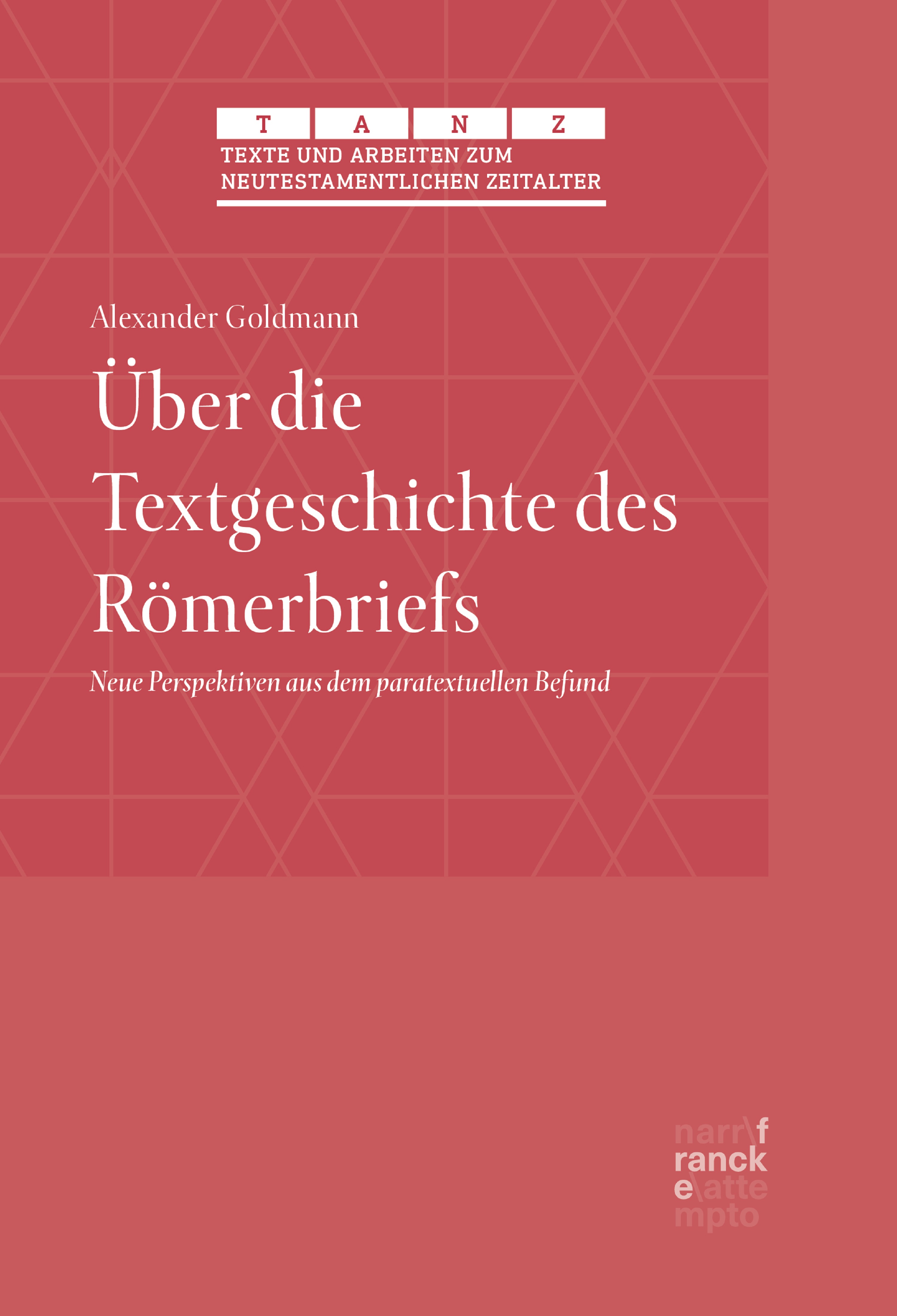 Обложка книги «Über die Textgeschichte des Römerbriefs»